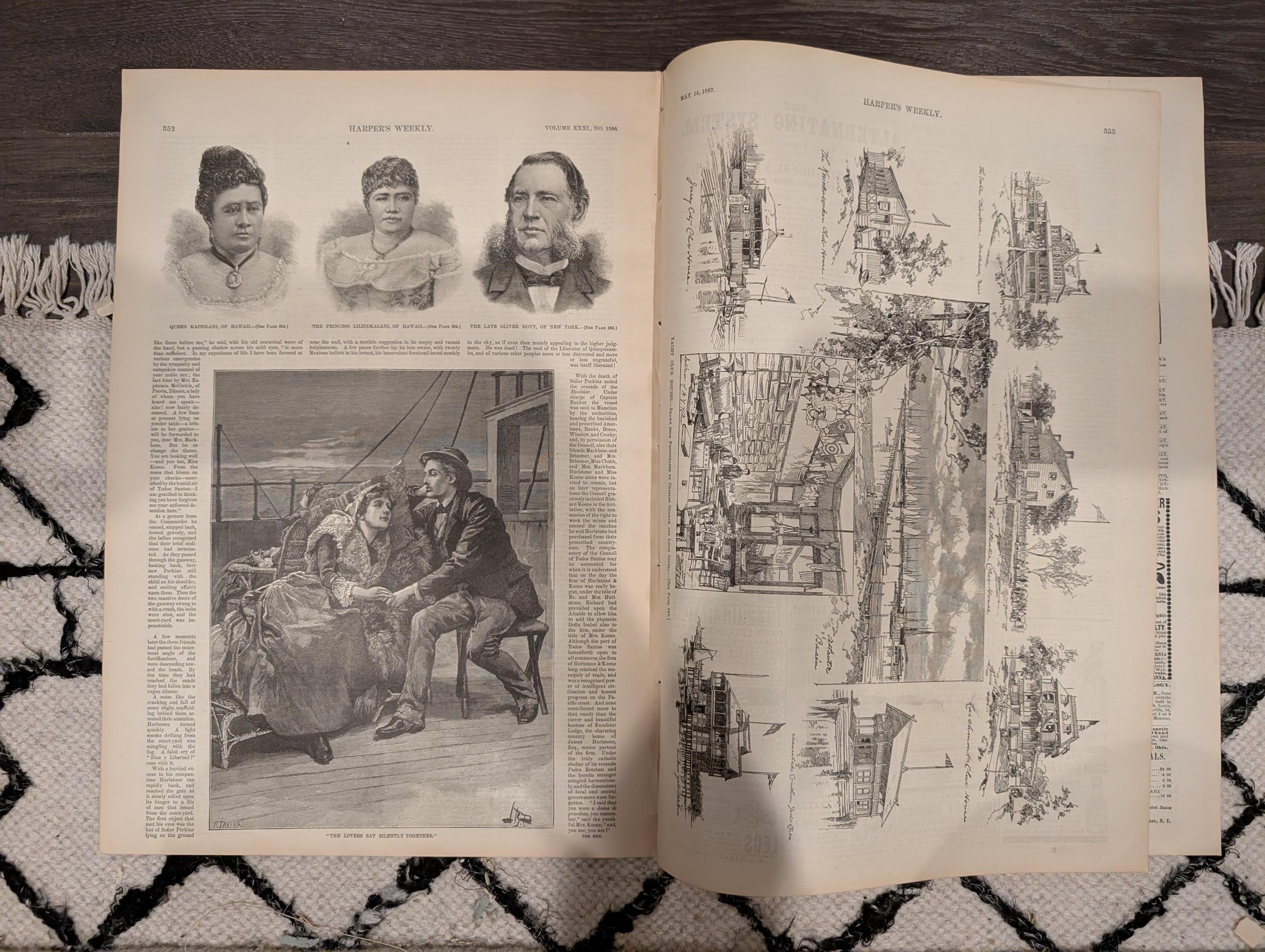 Harper’s Weekly May 14, 1887 – Garfield Monument, Metropolitan Museum Art Prints, Statues, Capitol Scene, Complete Issue