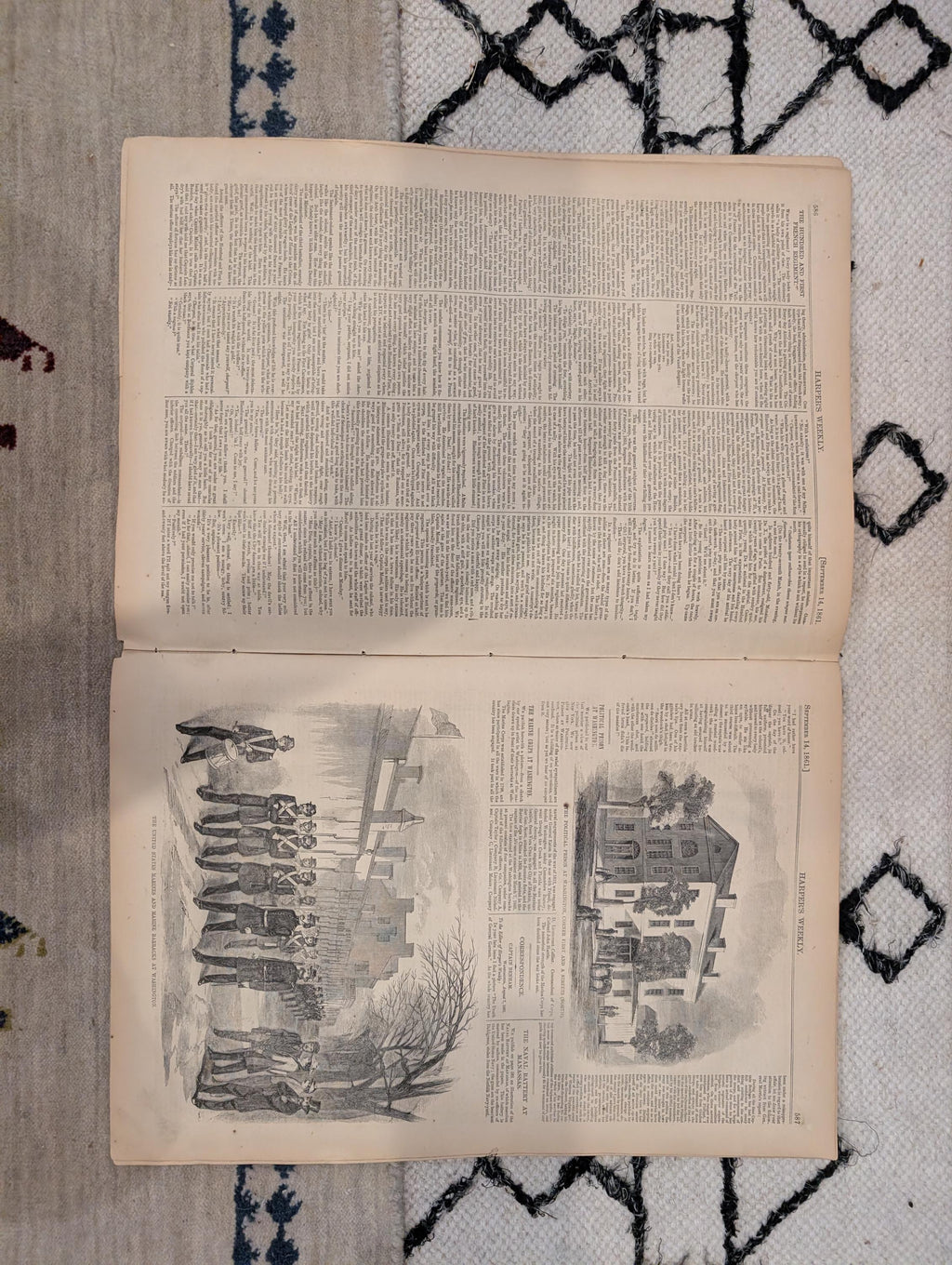1861 General Butler Hatteras Expedition Harper's Weekly Sept 14 West Point Foundry