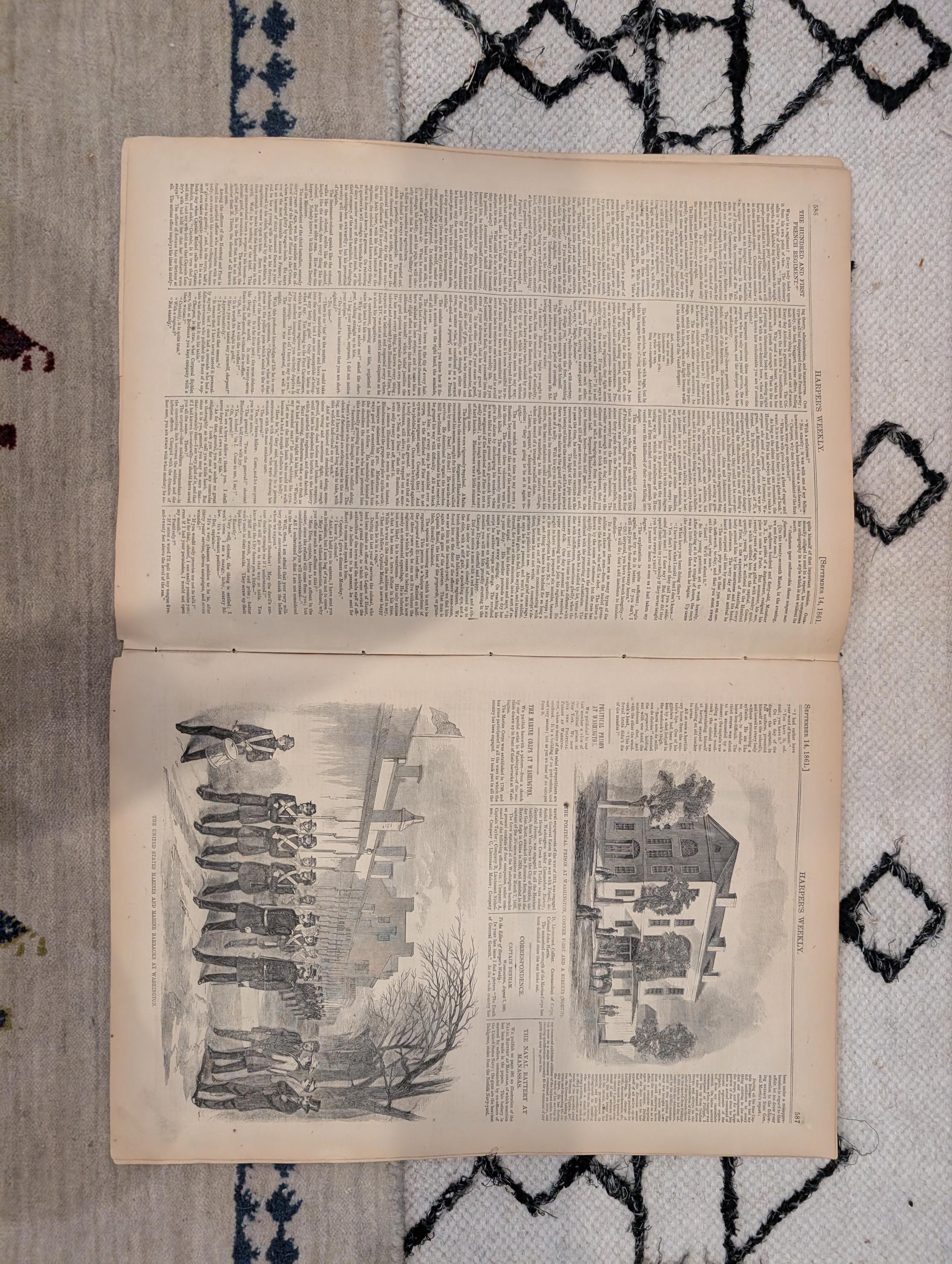 1861 General Butler Hatteras Expedition Harper's Weekly Sept 14 West Point Foundry