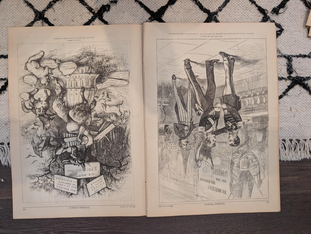 1881 Garfield Inauguration Centerfold, Nast Grant Central Park — Mar 19