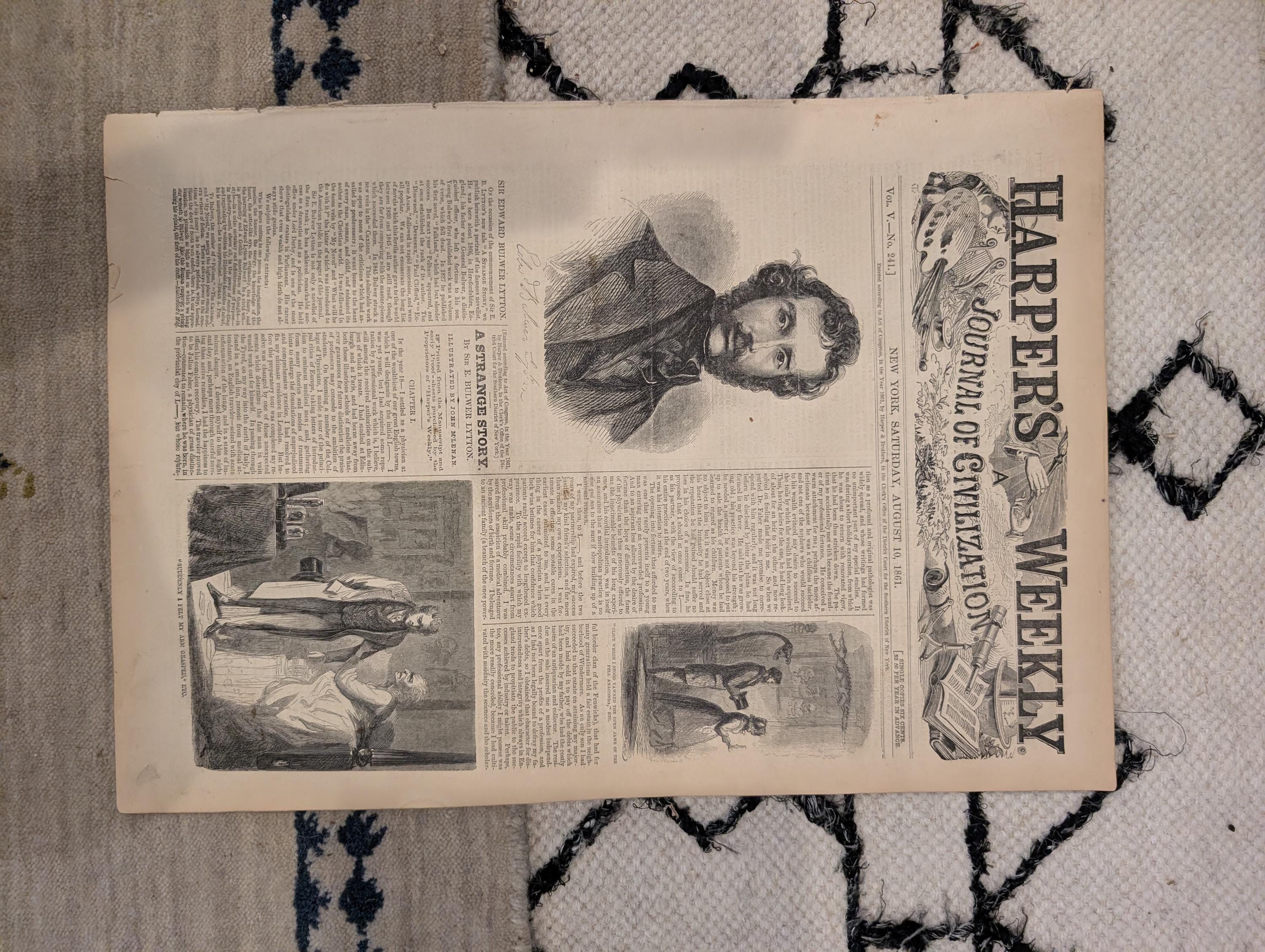 1861 Battle of Bull Run Harper's Weekly August 10 New York 69th Irish Brigade