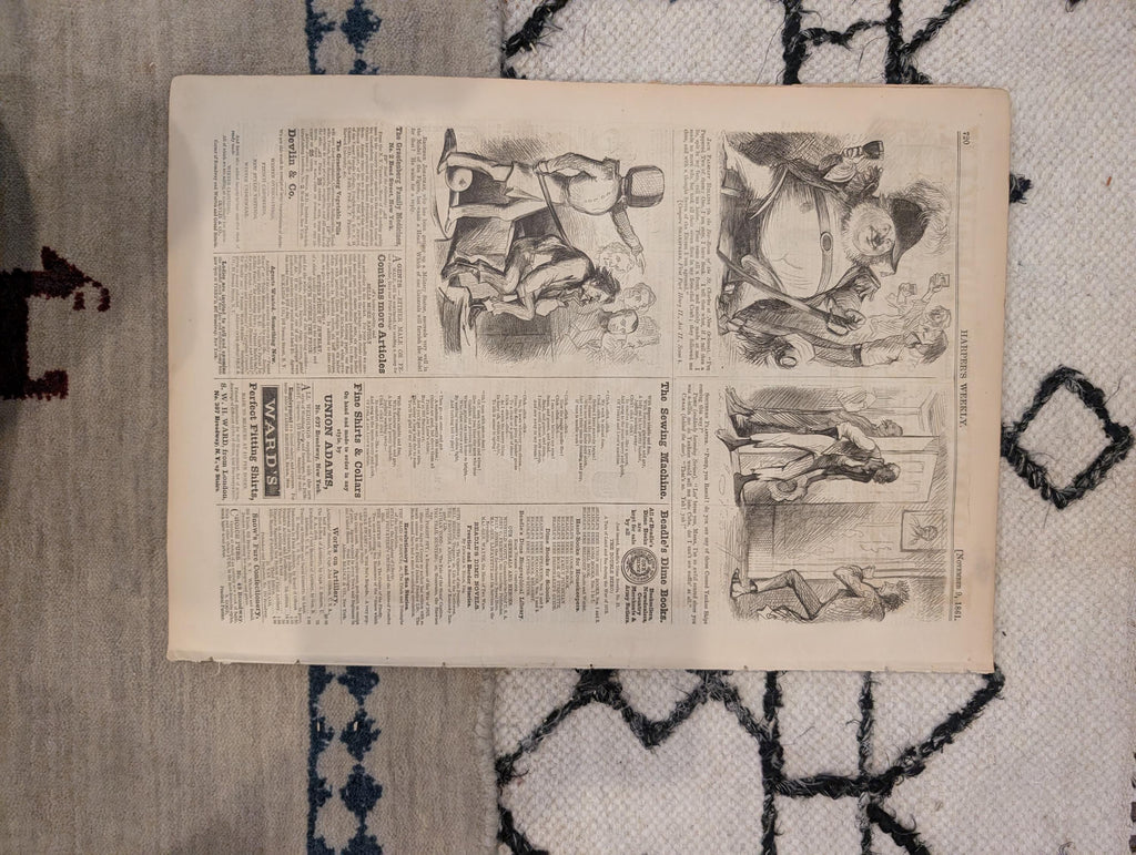 1861 Southern States Map Harper's Weekly Nov 09 Great Naval Expedition Dupont