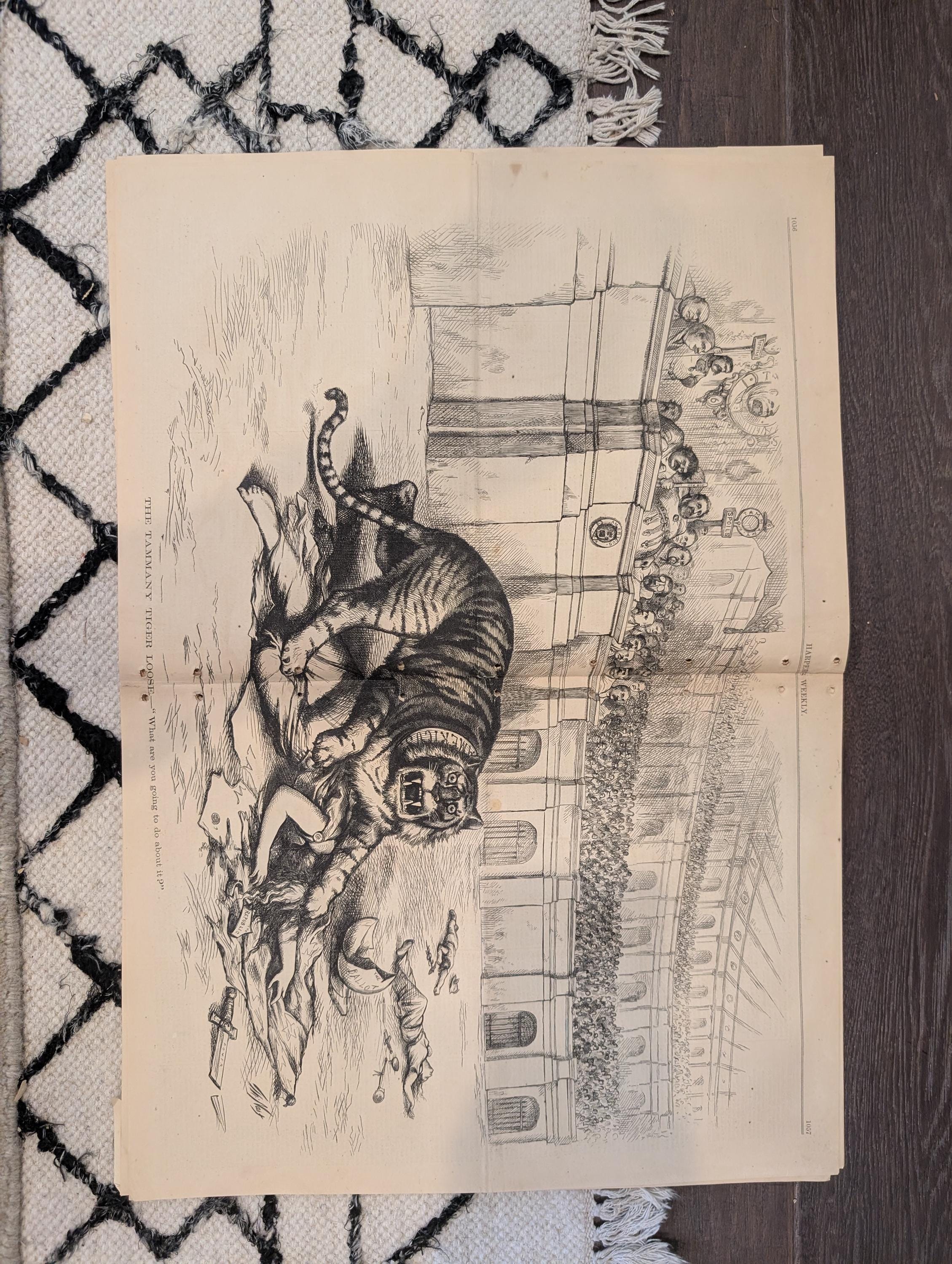 1871 Great Chicago Fire Ruins, Nast "Tammany Tiger Loose," Château Lafite Harvest — Nov 11