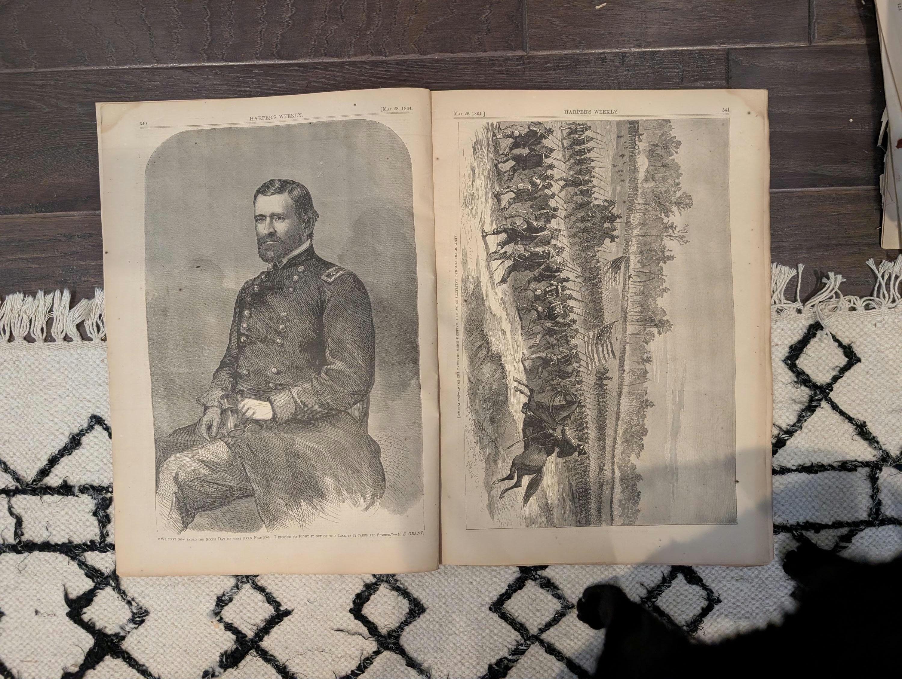1864 Ulysses S. Grant Harper's Weekly  May 28 Fight It Out All Summer