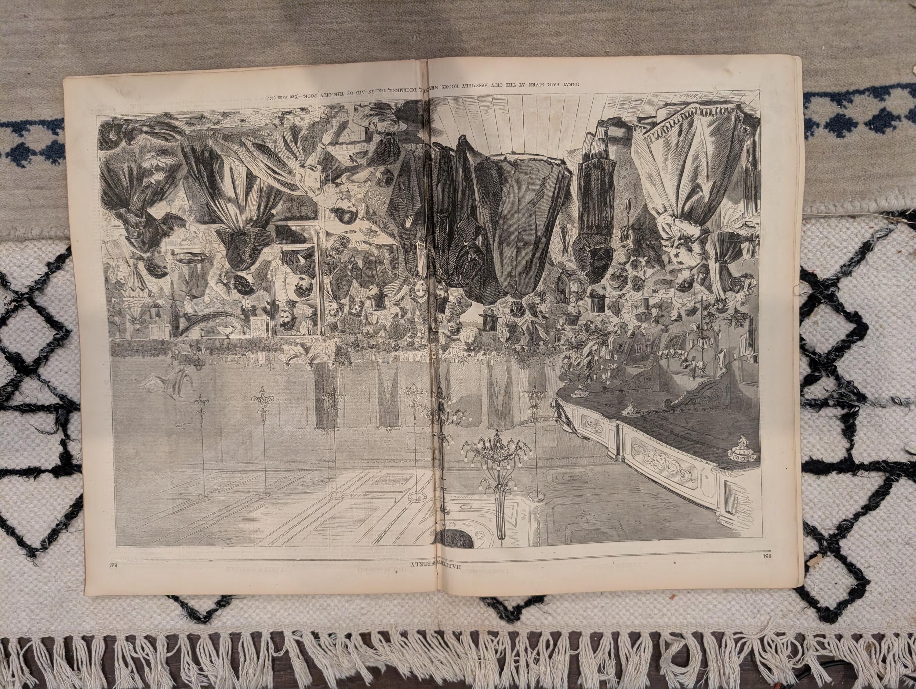 1861 Burning of Charleston Harper's Weekly Dec 28 Fort Pickens Missouri Refugees