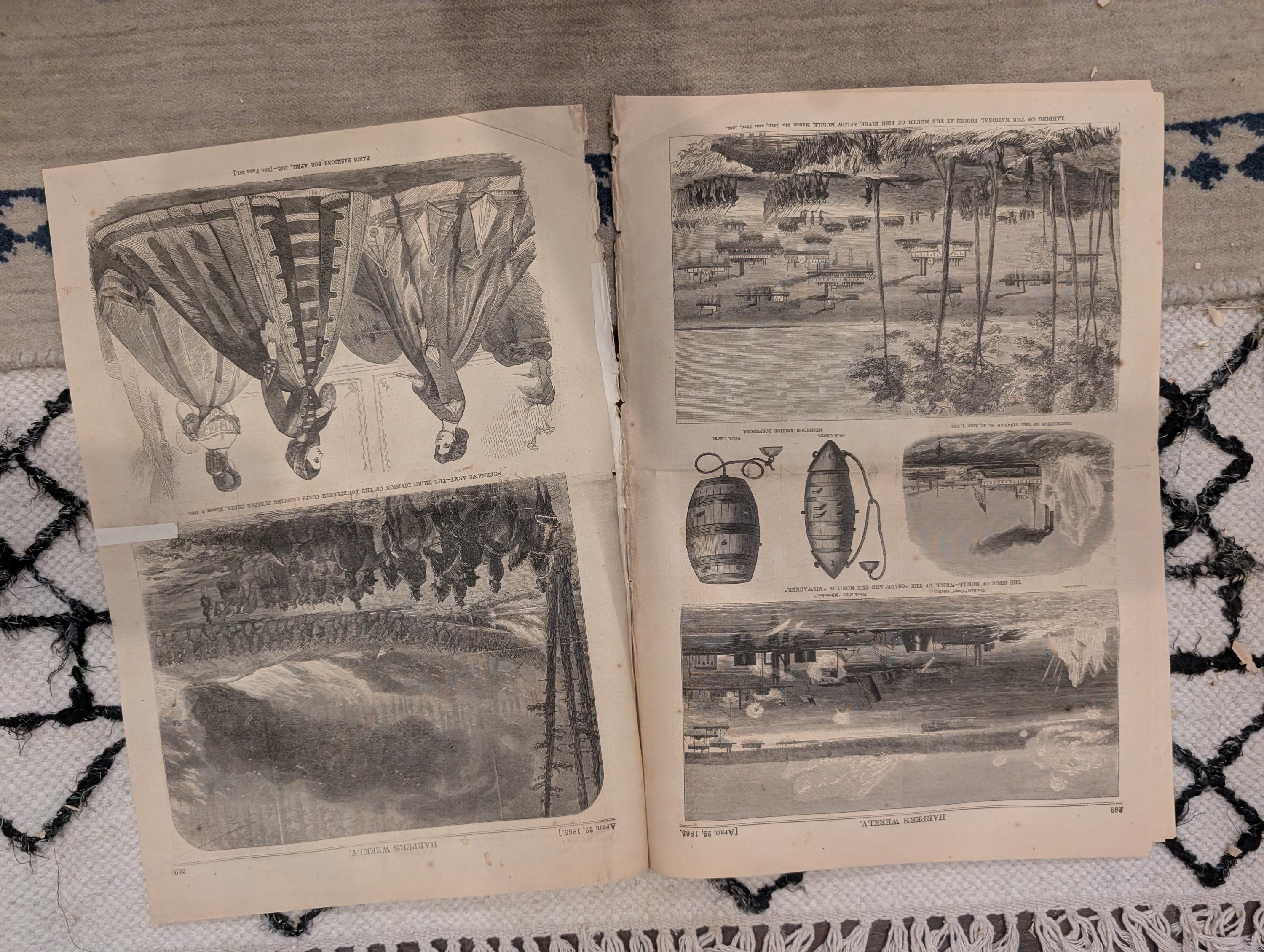 1865 Lincoln Assassination Harper's Weekly April 29 John Wilkes Booth