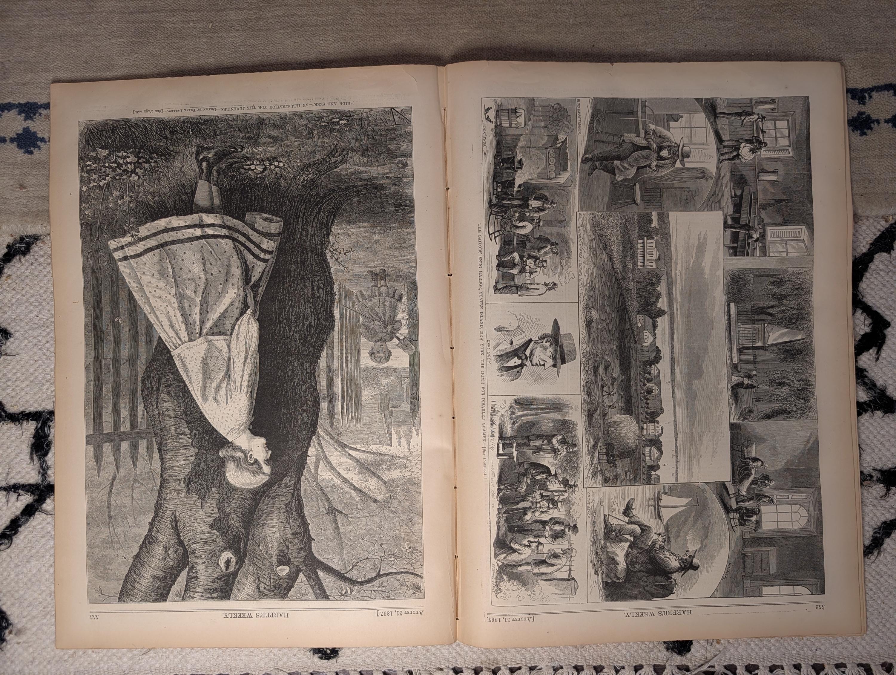 1867 Adirondack Mountains, Brooklyn Bridge Foundation, Sailors Harbor — Aug 31