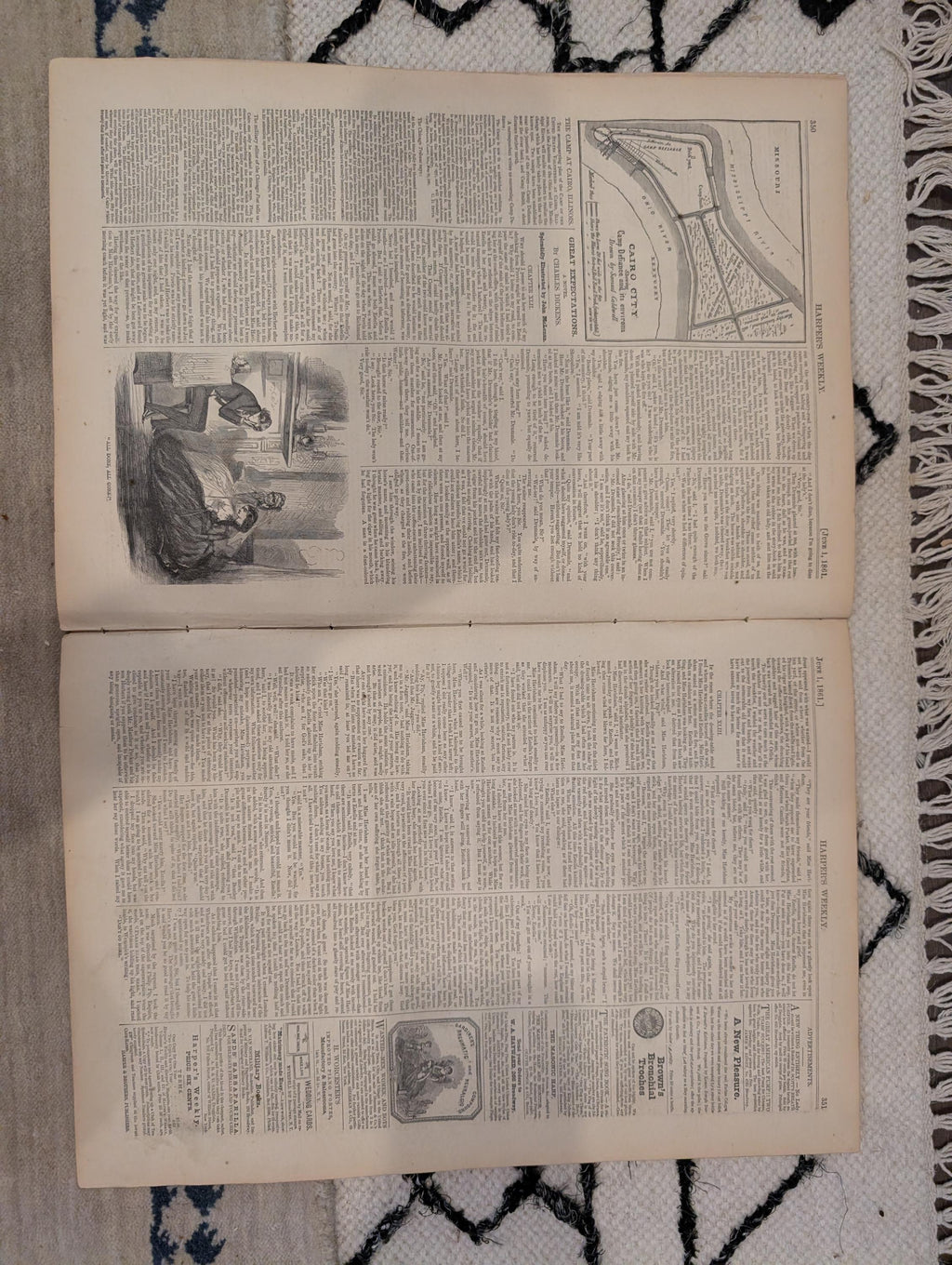 1861 Military Occupation Baltimore Harper's Weekly June 01 Jefferson Davis