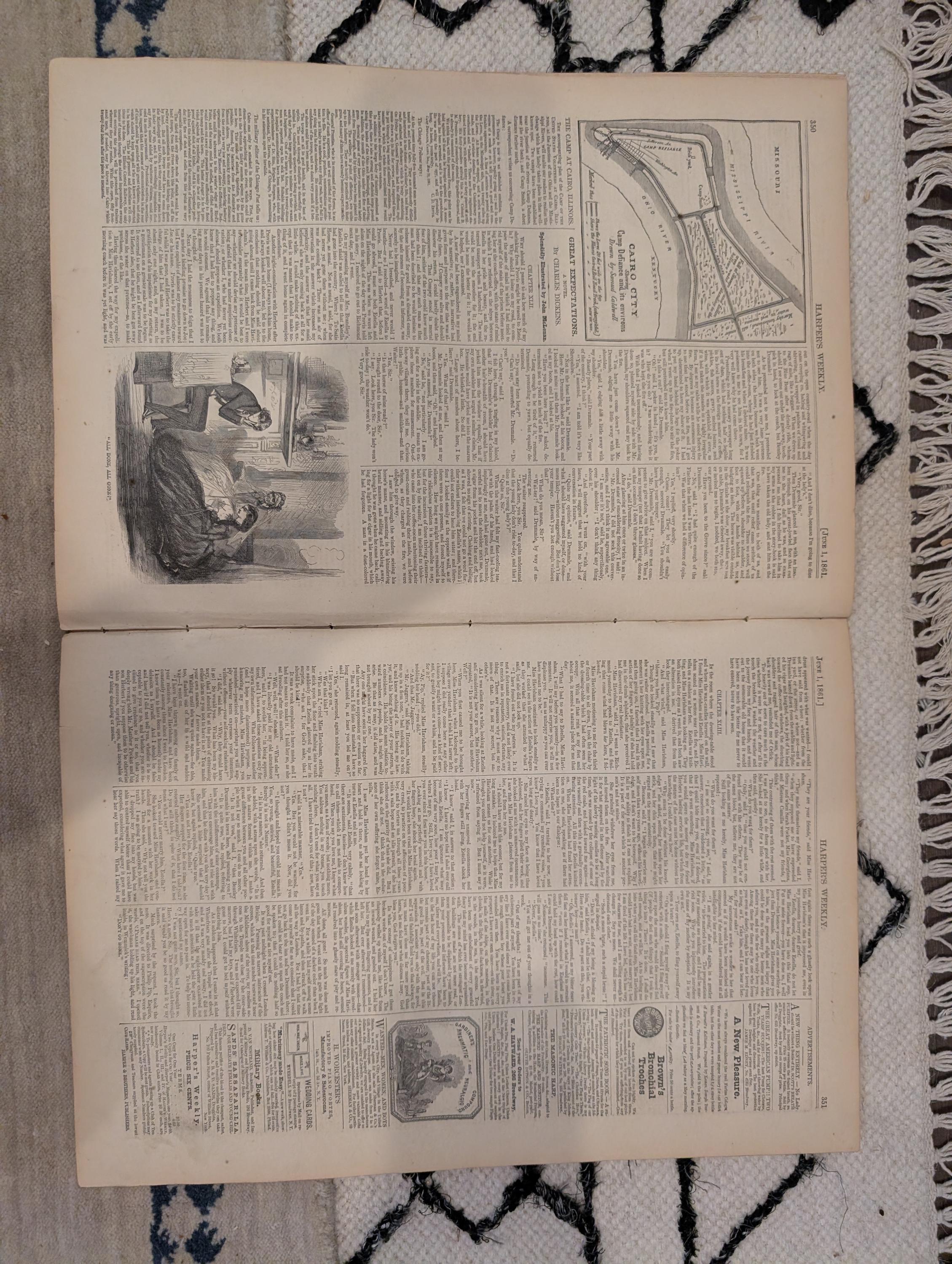 1861 Military Occupation Baltimore Harper's Weekly June 01 Jefferson Davis