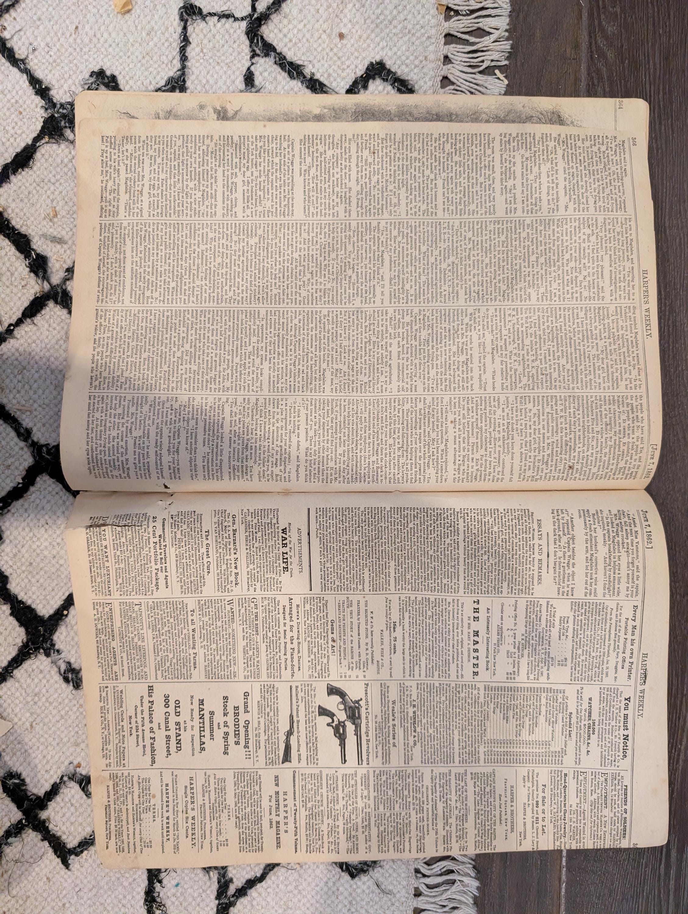 Harper’s Weekly – June 7, 1862 – Winslow Homer Civil War Print • Cold Harbor • Parrott Guns • McClellan’s March