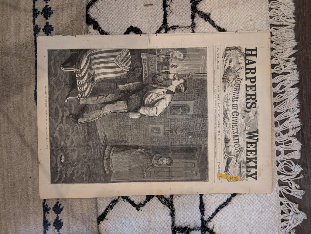 1872 Boston Fire Panoramic Print Harper's Weekly Dec 14 Supplement