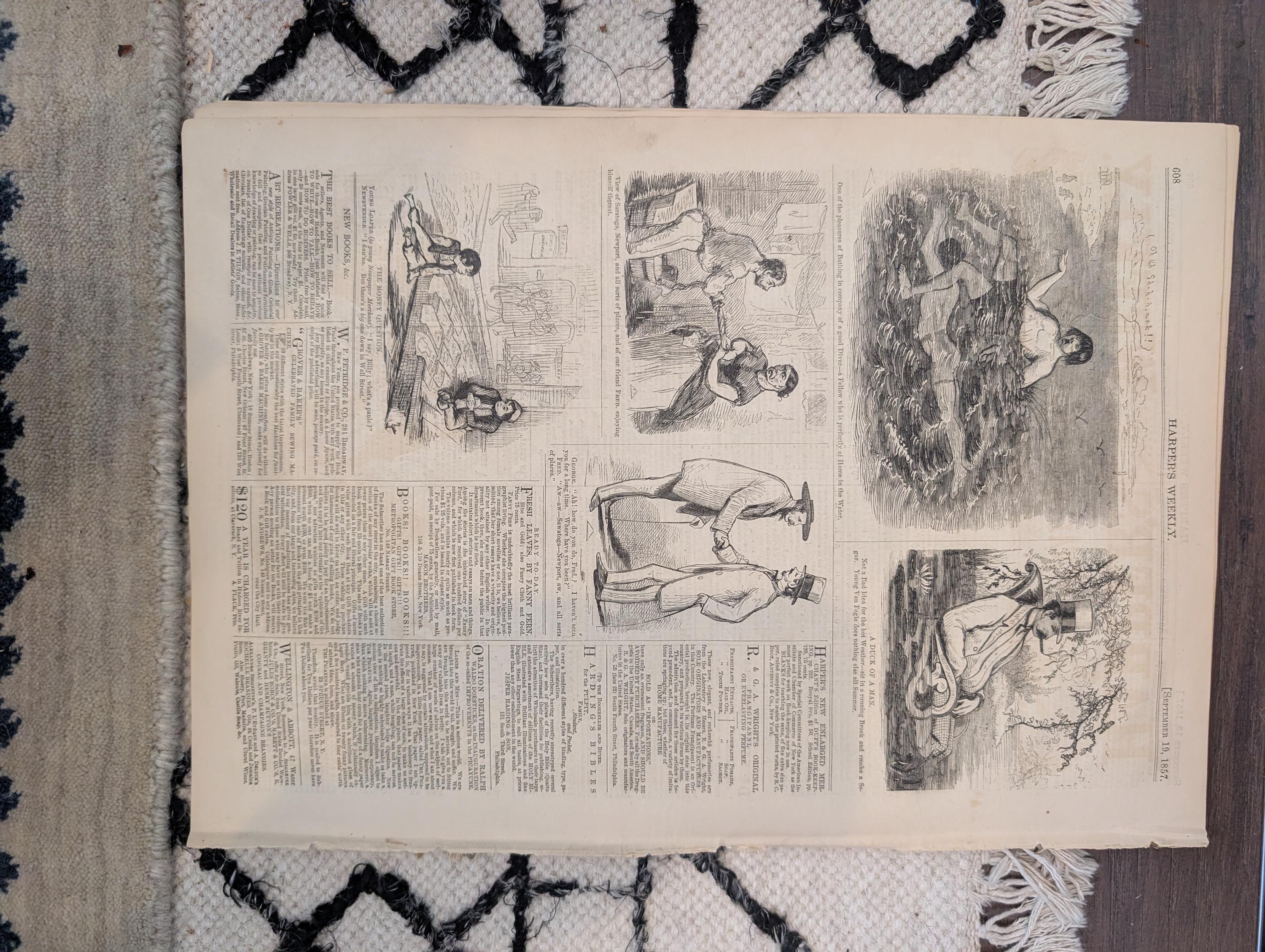 1857 Brigham Young Utah Harper's Weekly September 19 Malay Pirates Nazareth