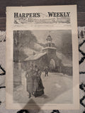 Harper’s Weekly December 31 1887 – New Year’s Eve Cover, Steel Cruiser Chicago, New England Coast, NYC Architecture