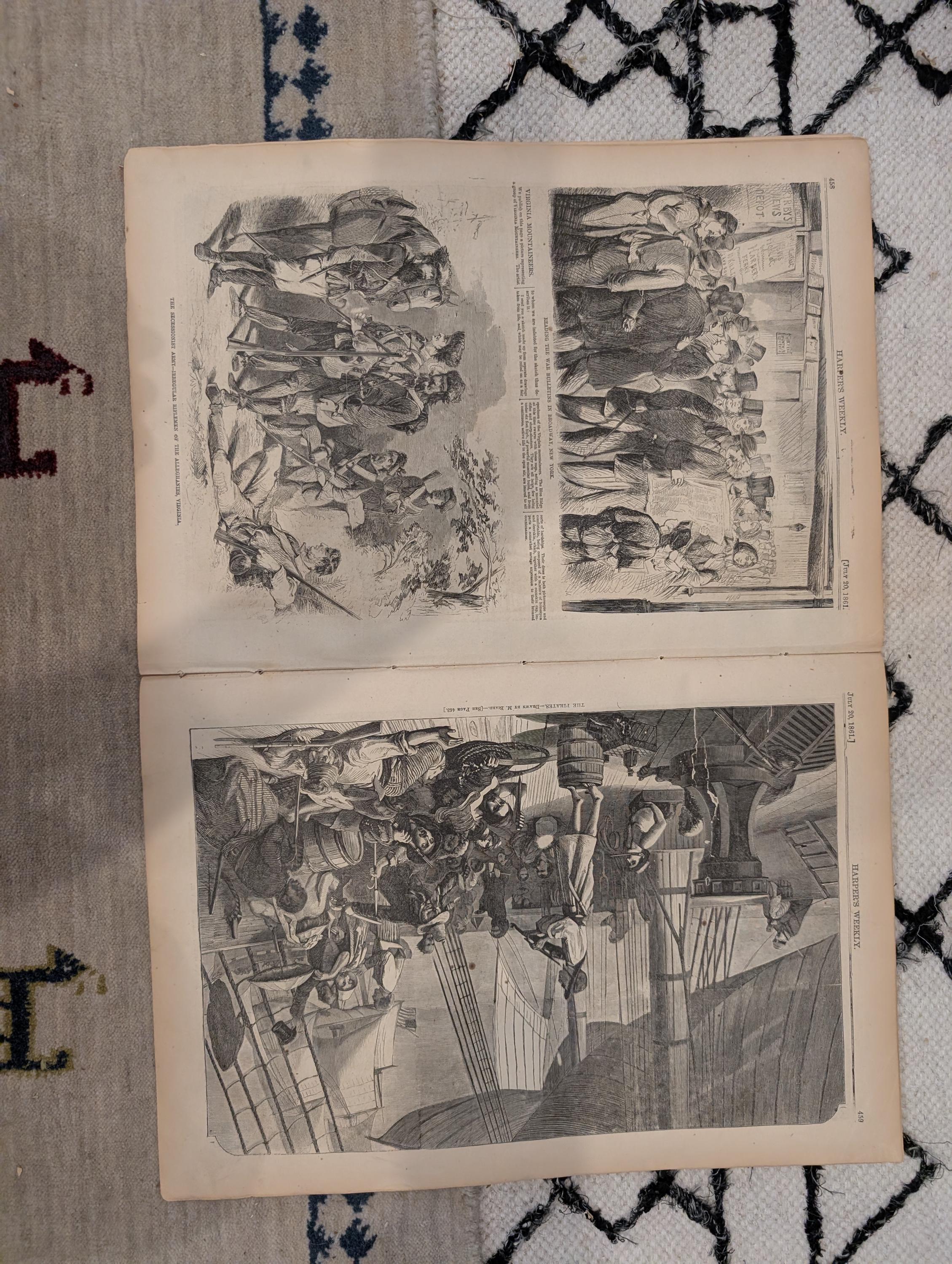 1861 Winslow Homer Watertown Arsenal Harper's Weekly July 20 Brooklyn Navy Yard