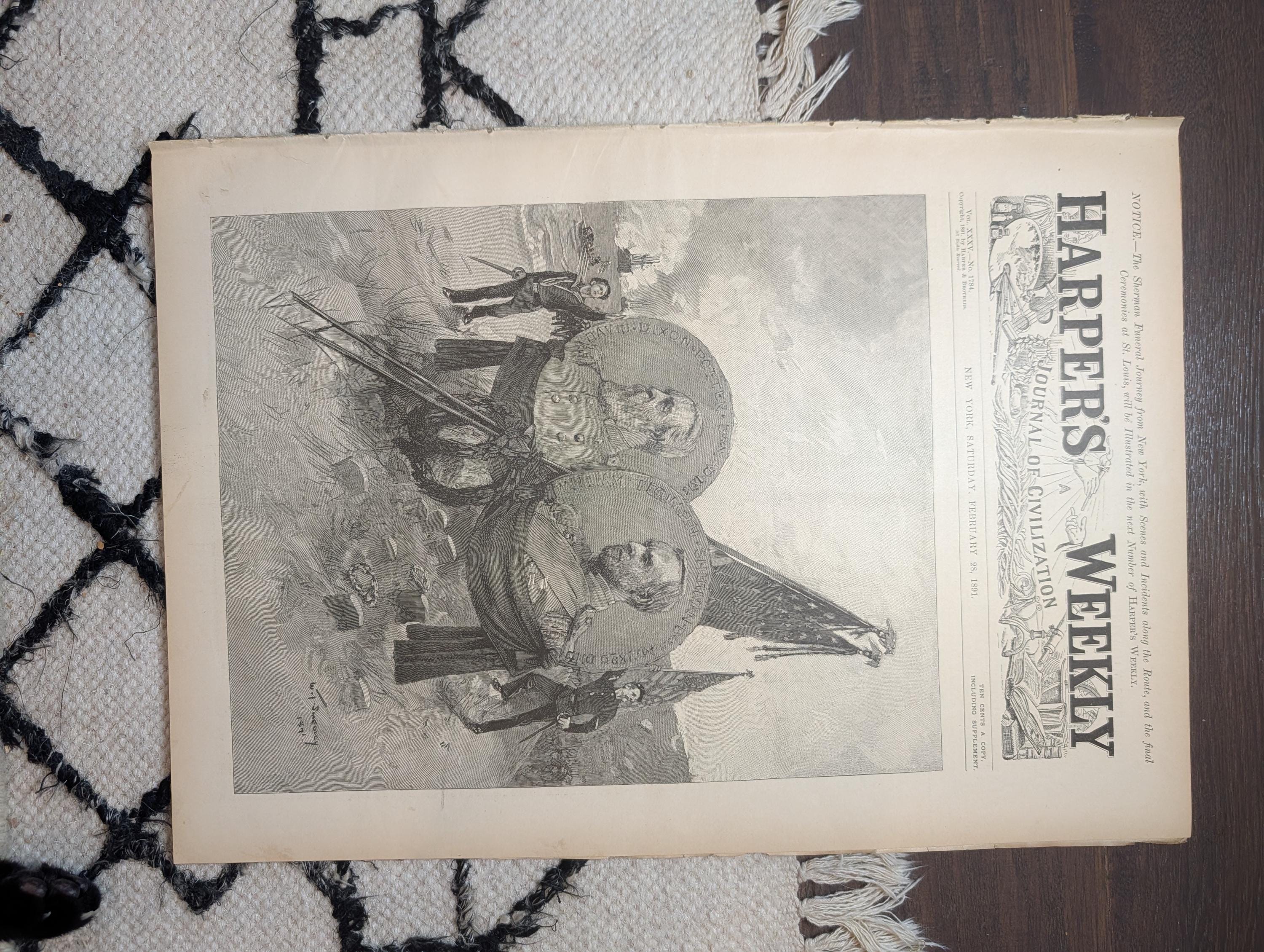 1891 Sherman & Porter Funerals — Two Civil War Heroes Die Days Apart — Feb 28
