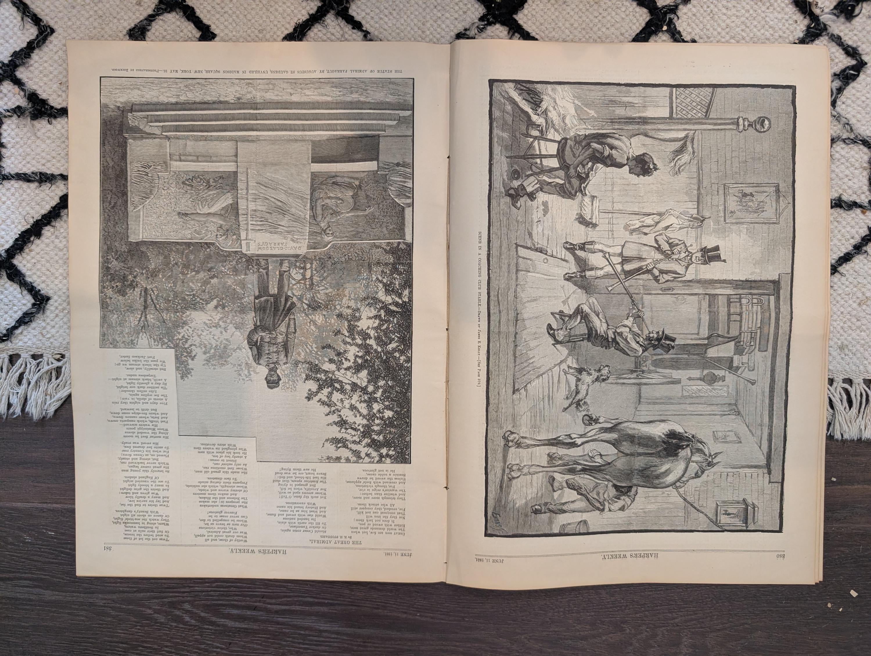 1881 Nast "The Spoil-Ed," Immigrant Train West, East River Docks, Albania — Jun 11