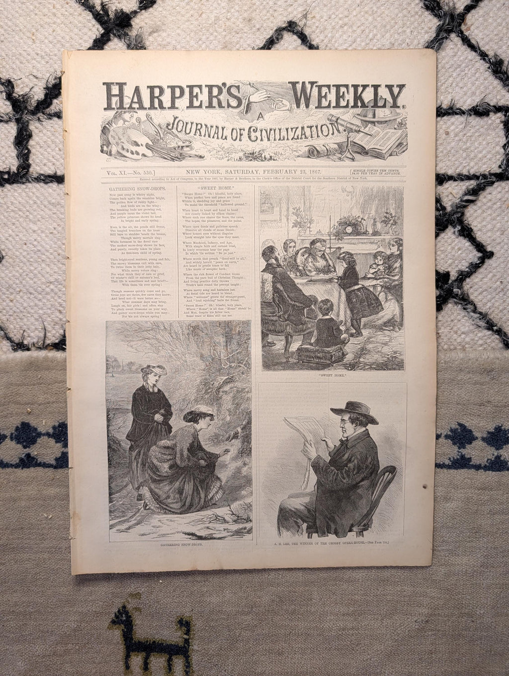 1867 New York Faro Bank Gambling Scene, US Patent Office — Feb 23