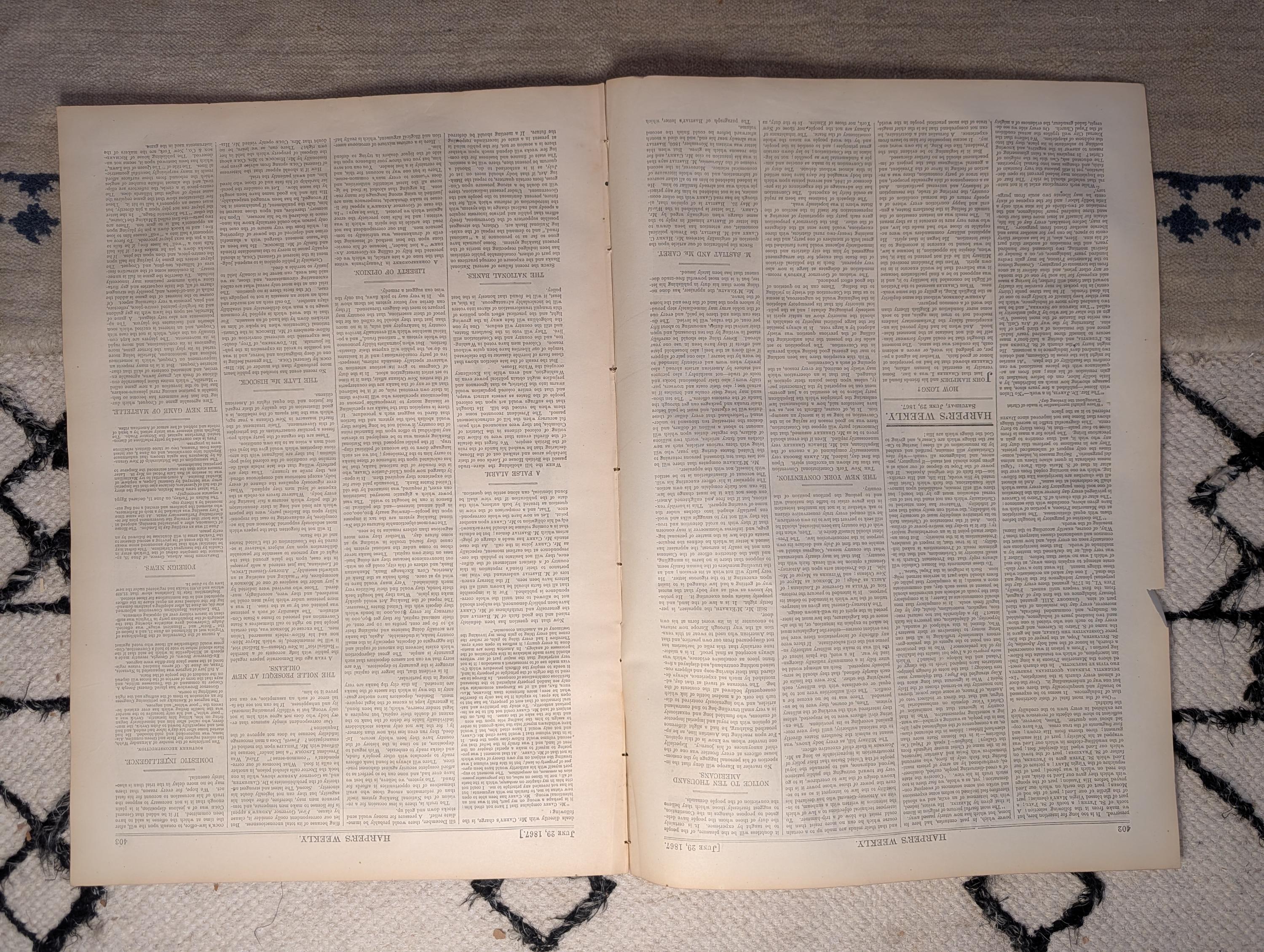 1867 Paul Revere's Ride & Poem, Custer's Scouts, Surratt Lincoln Trial — Jun 29