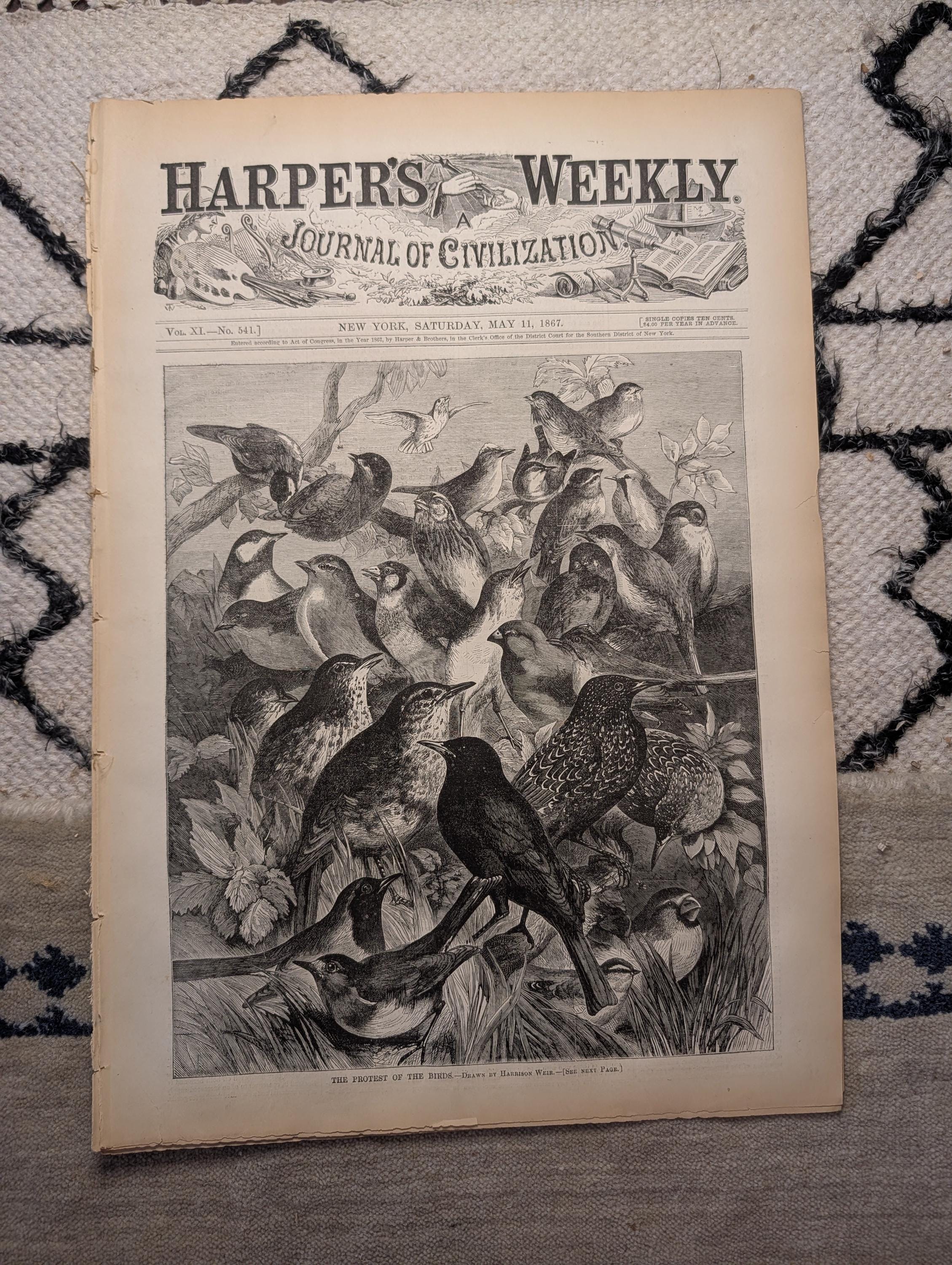 1867 Thomas Nast Portrait & Biography, Hancock's Indian Village — May 11