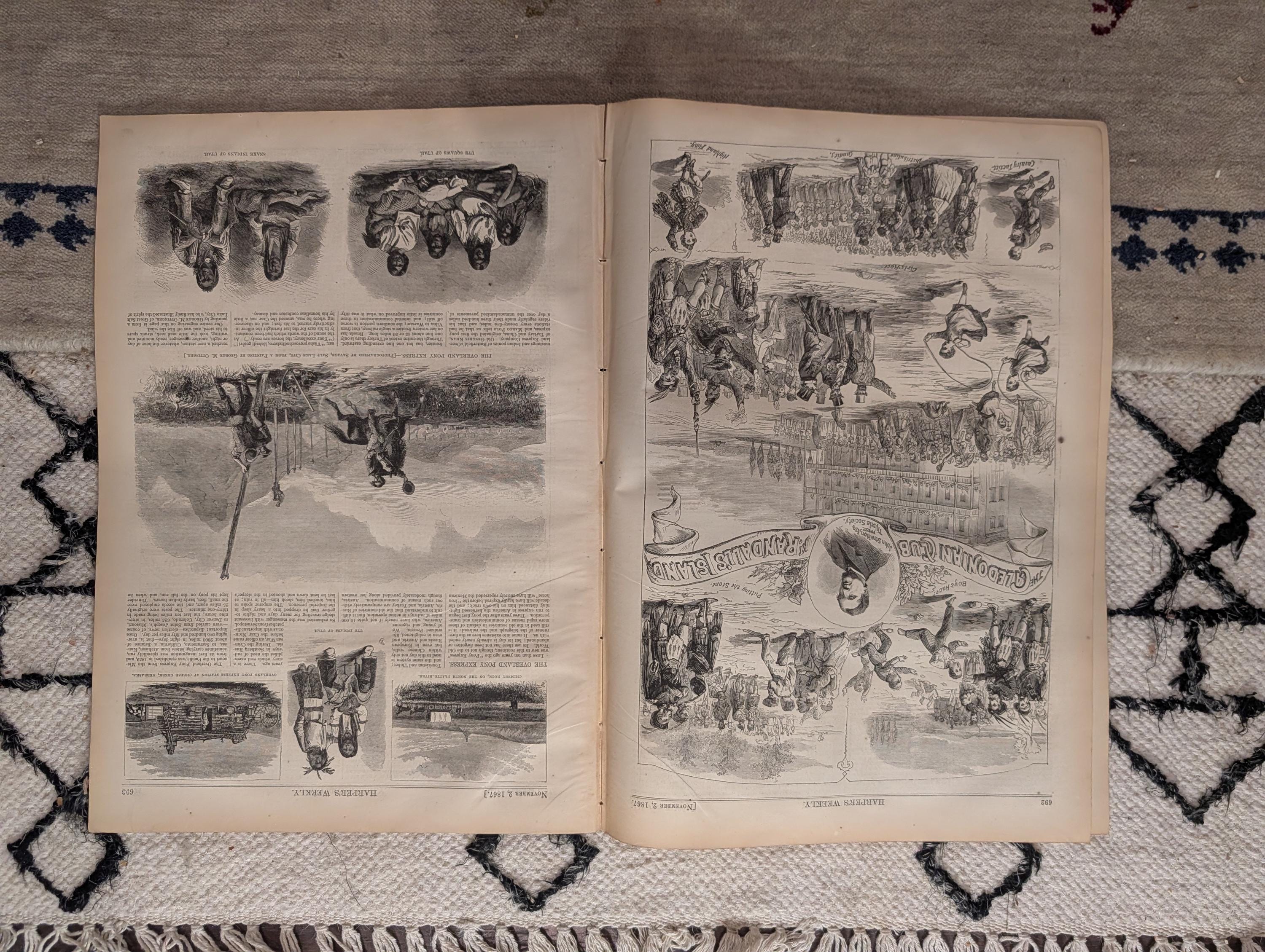 1867 Overland Pony Express, Ute & Snake Indians, Indiana State Fair — Nov 2