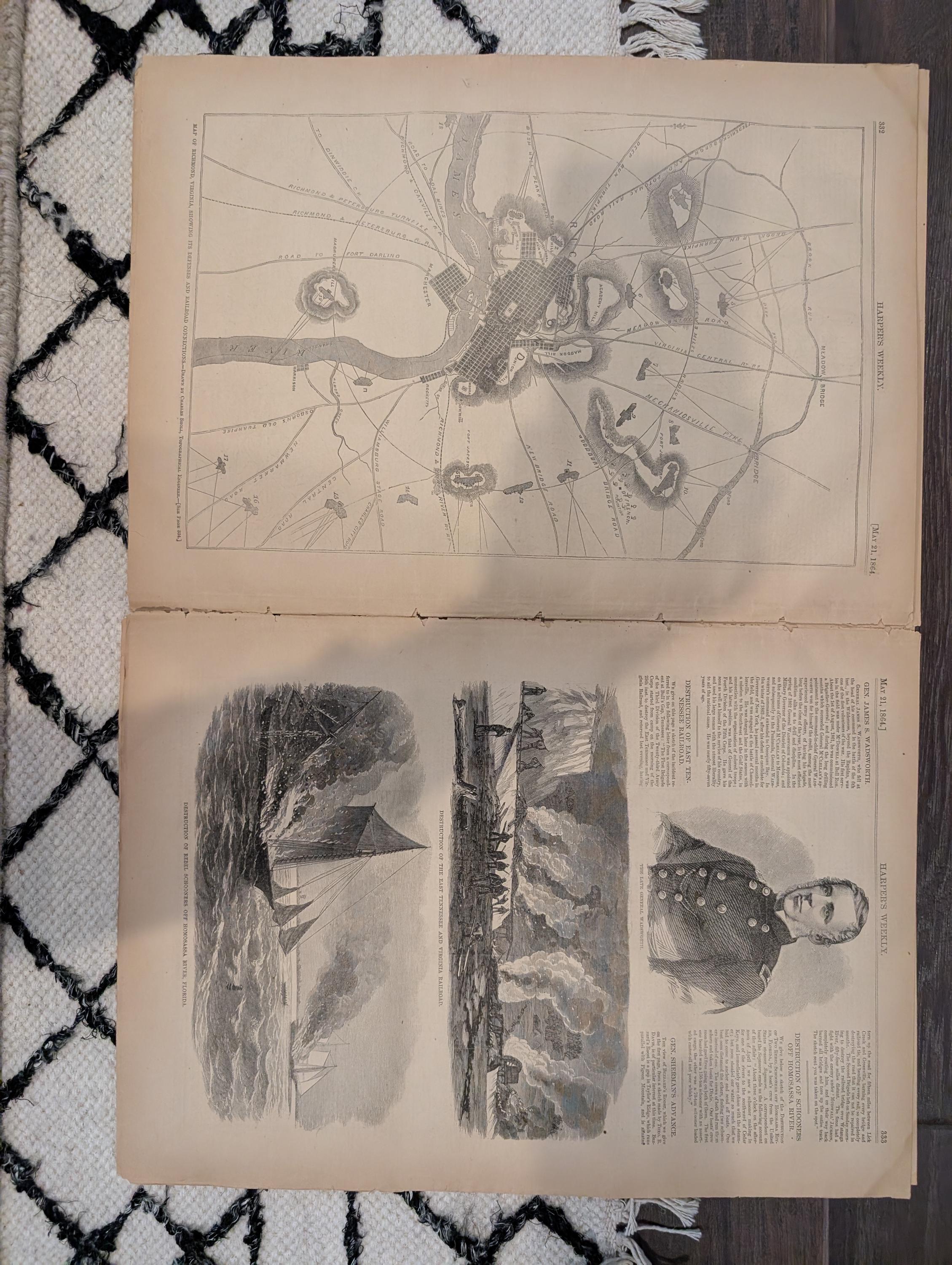 Harper's Weekly 1864 Rebel Atrocities May 21 Sherman Buzzard's Roost