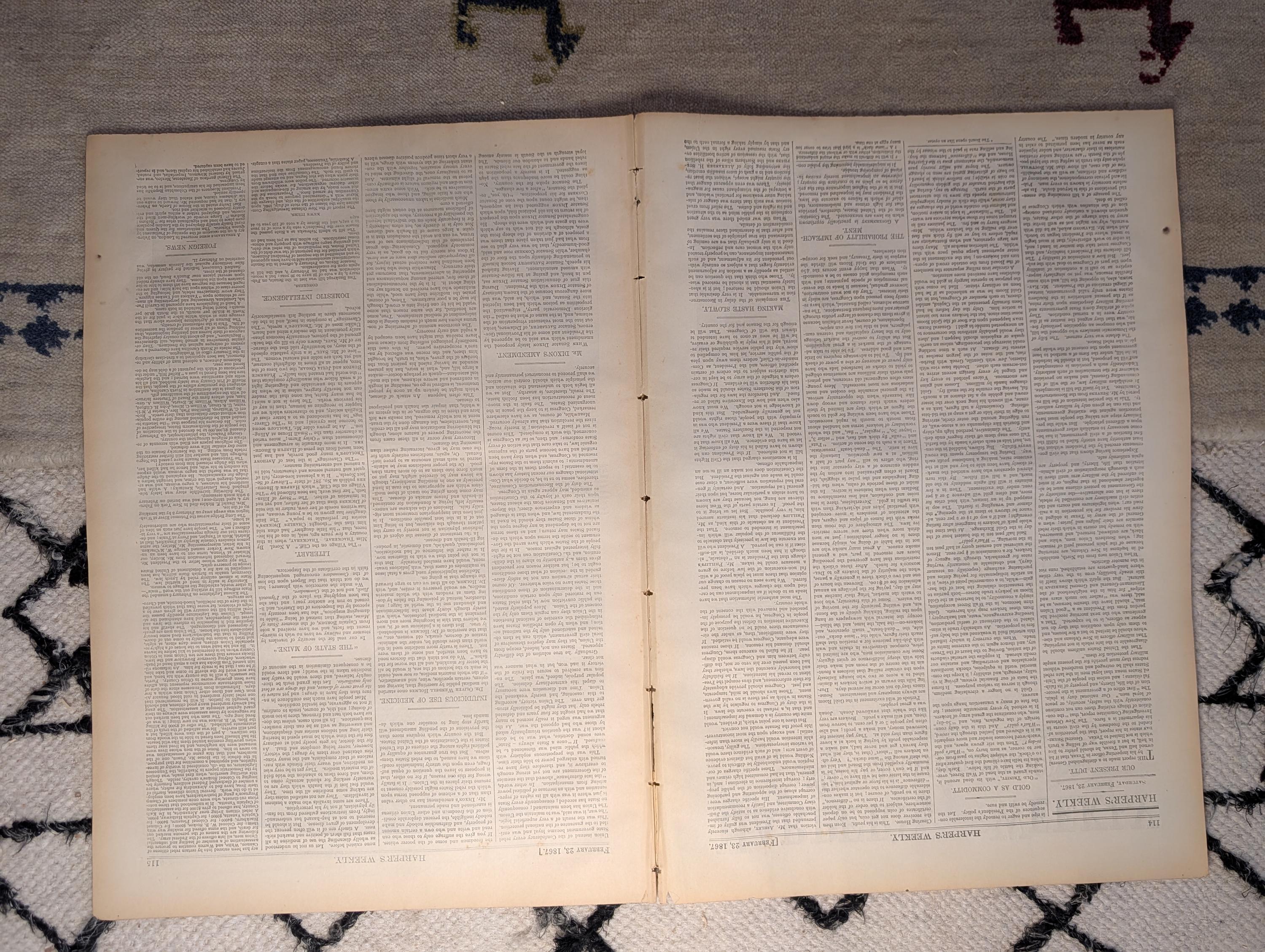 1867 New York Faro Bank Gambling Scene, US Patent Office — Feb 23