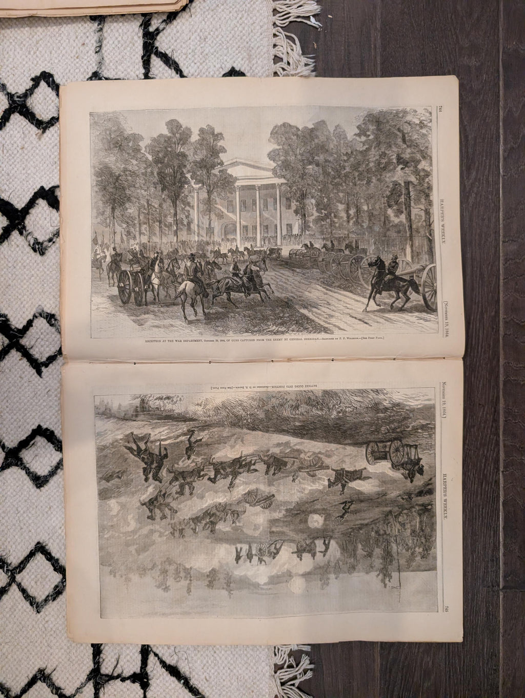 1864 Destruction of the Albemarle Harper's Weekly November 19 Petersburg Fort Capture