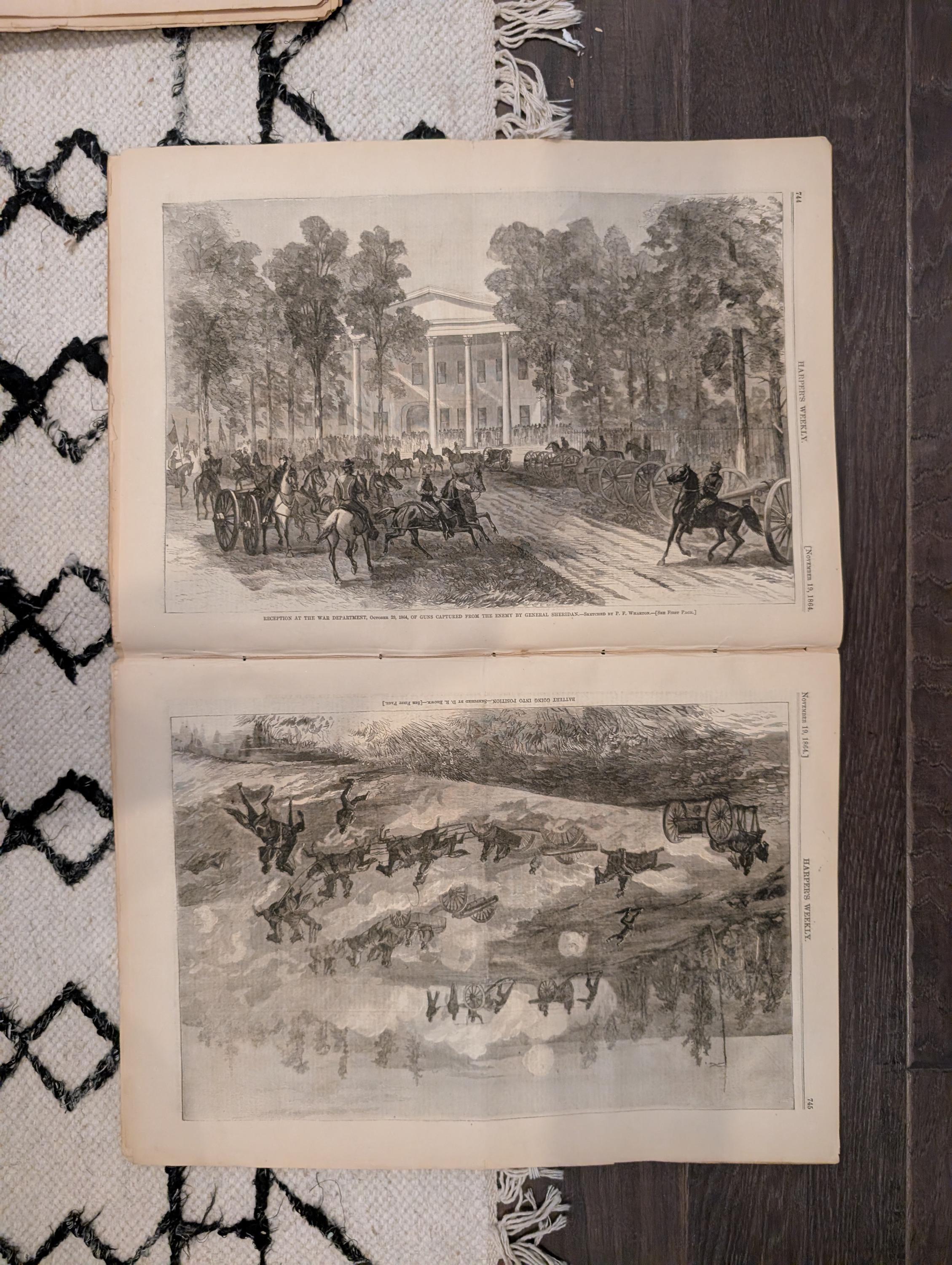1864 Destruction of the Albemarle Harper's Weekly November 19 Petersburg Fort Capture
