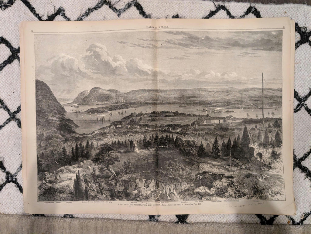Harper’s Weekly, January 9, 1869 | Thomas Nast “Peace” Front Page | Winslow Homer New Year | West Point Panorama | Antique Newspaper