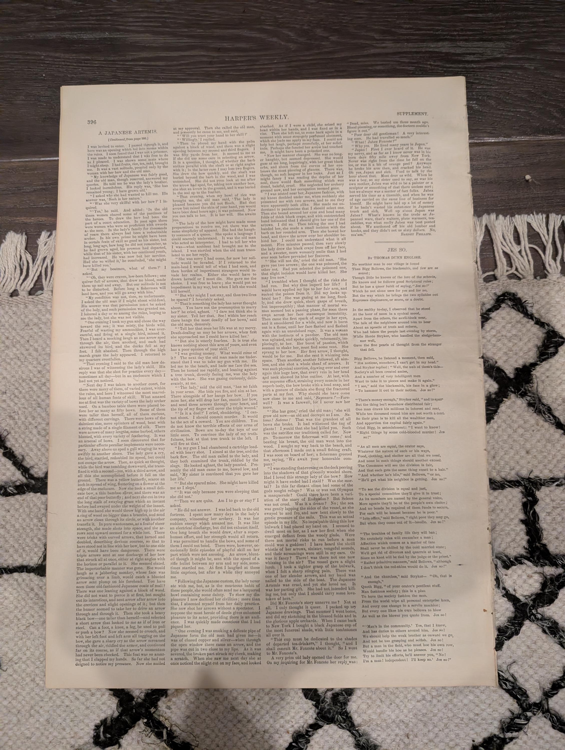 Harper’s Weekly – May 28, 1887 – Chicago Front Page, Decoration Day Centerfold, Rural Pennsylvania Auction, Broadway Elevated Railroad