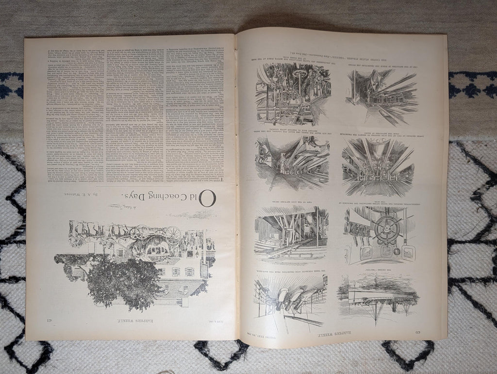 1891 Seattle & Puget Sound Seven-Scene Centerfold, Washington State — Jun 6