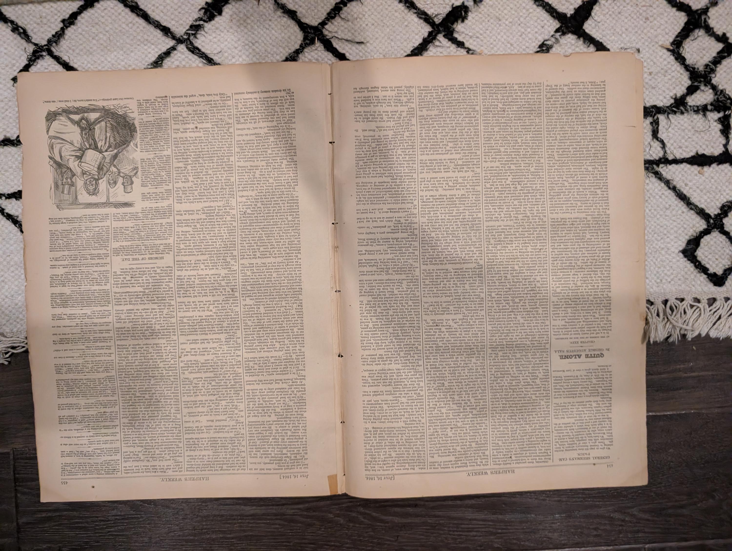 1864 Grant at Headquarters Harper's Weekly July 16 Thomas Nast Our Flag
