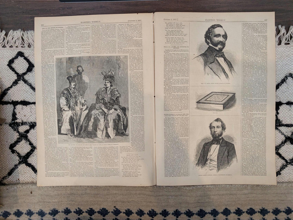 1857 California Mining Life Harper's Weekly October 03 Central America Wreck