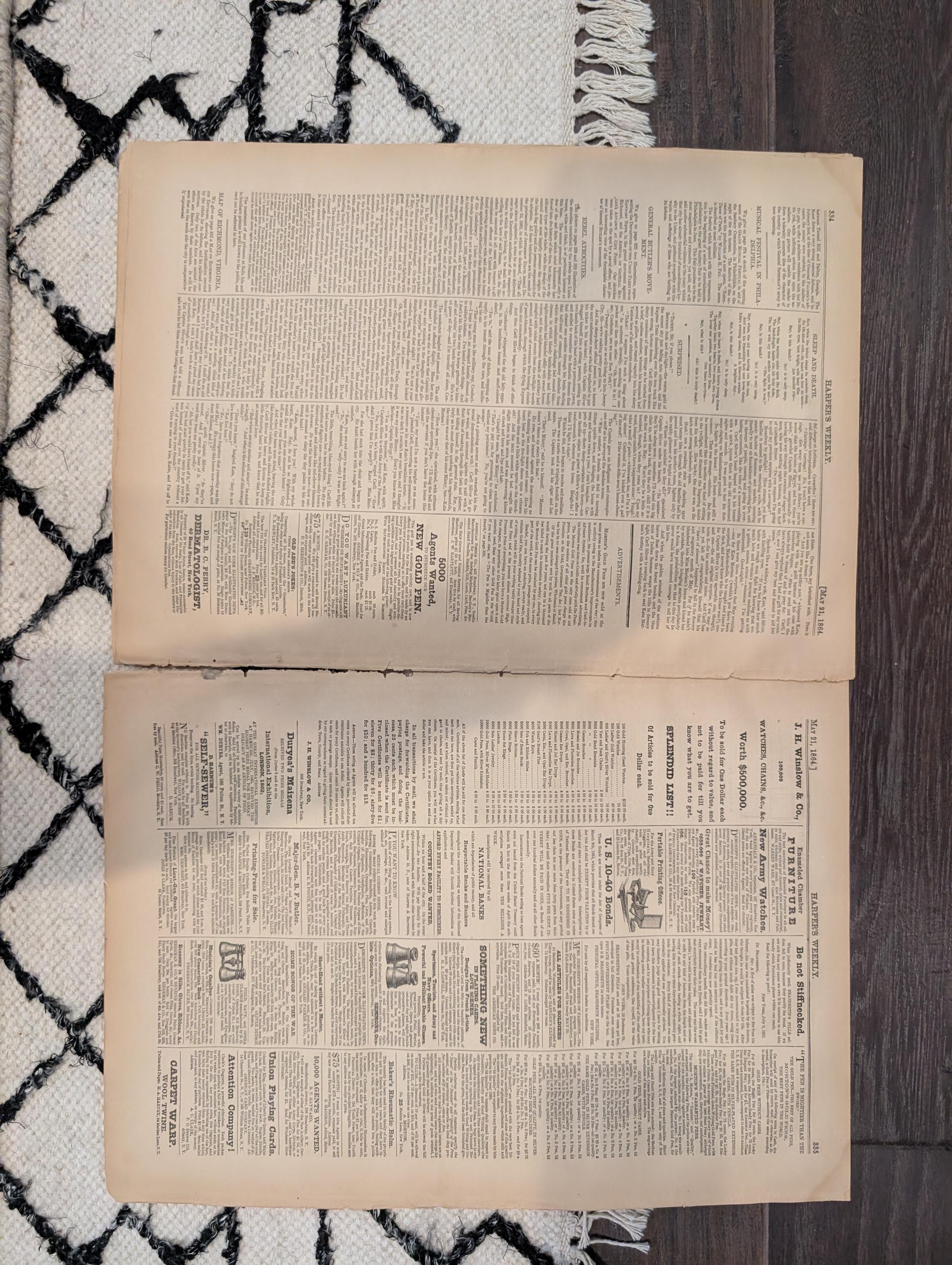 Harper's Weekly 1864 Rebel Atrocities May 21 Sherman Buzzard's Roost