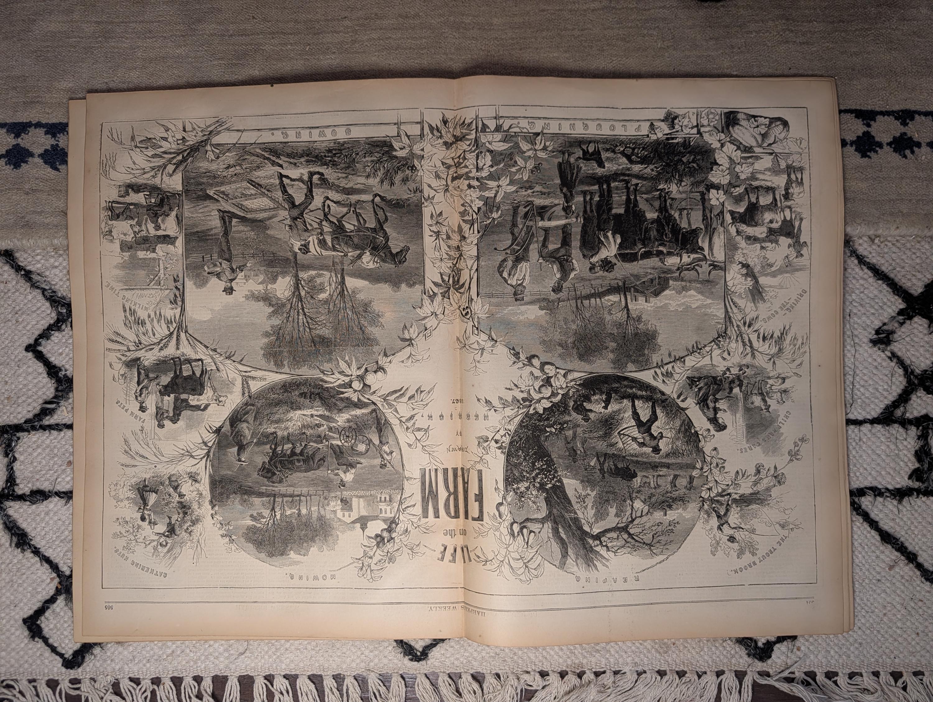 1867 Queretaro Mexico, Farm Life Centerfold, Vera Cruz, Sing-Sing — Aug 10