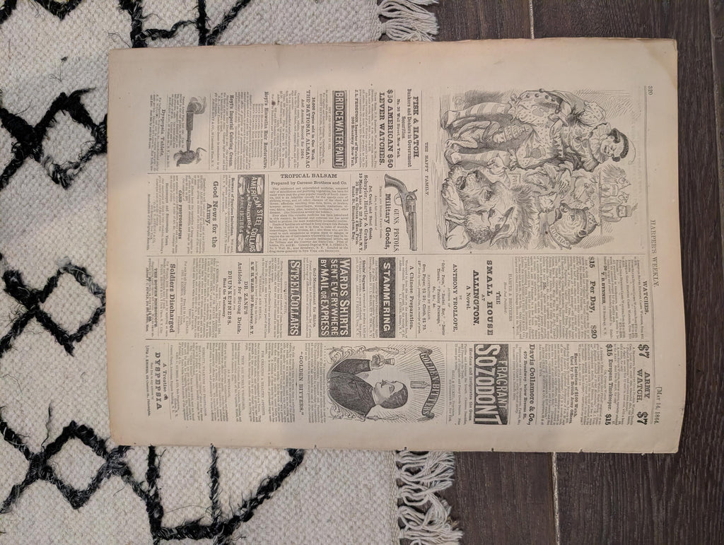Harper's Weekly 1864 Red River Gunboats May 14 Union Refugees Louisiana