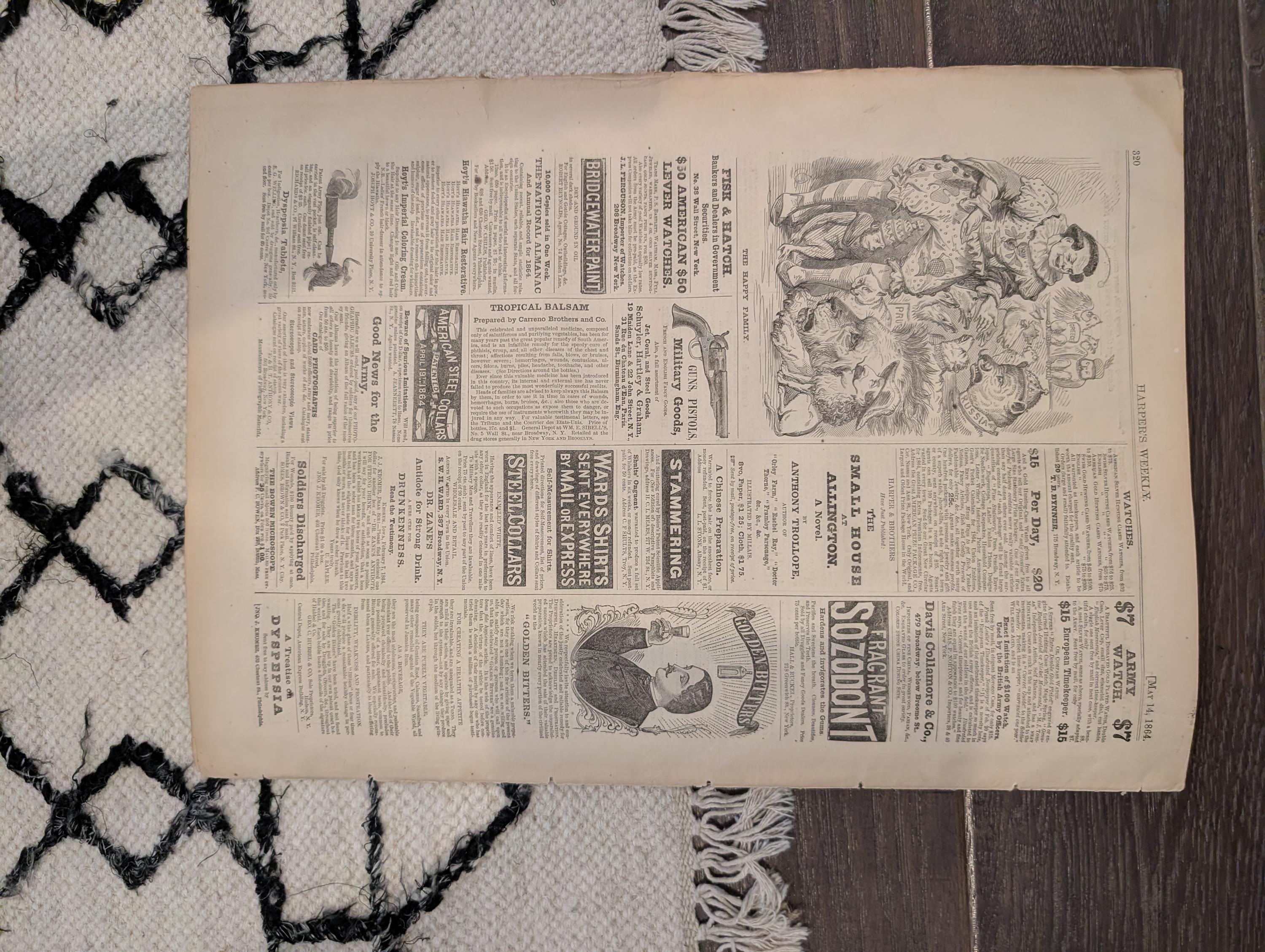 Harper's Weekly 1864 Red River Gunboats May 14 Union Refugees Louisiana