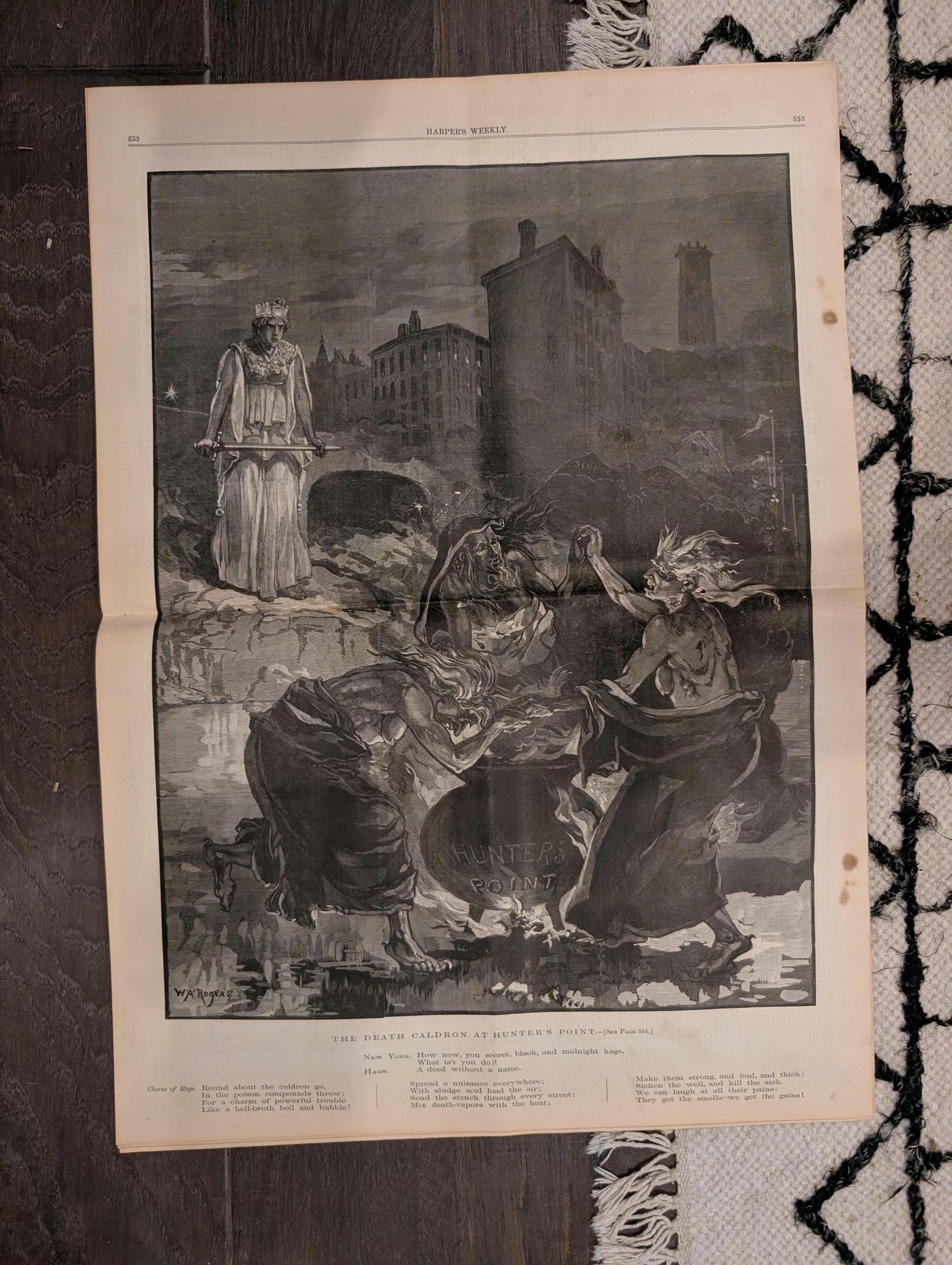 1881 Longshoremen NYC, Garfield Bullet Located, Hunter's Point Caldron, Nast — Aug 13