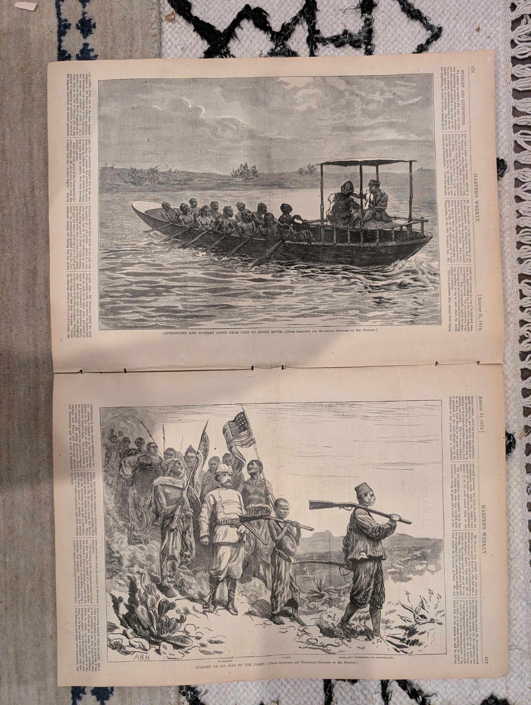1872 Stanley Livingstone Harper's Weekly August 31 Nast