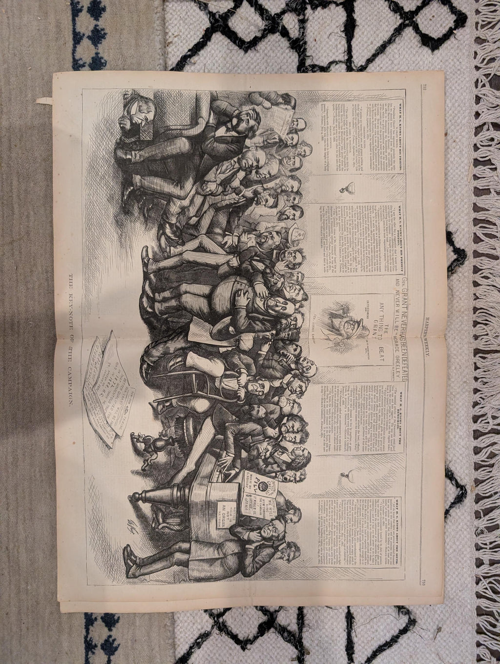 1872 Nast Campaign Key Note Harper's Weekly Sept 28 Greeley Riots