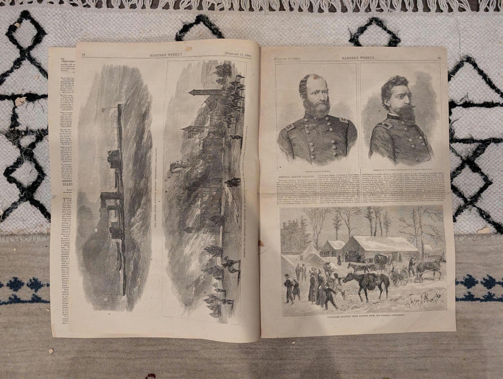 1865 Sherman's Savannah Review Harper's Weekly Feb 11 Smithsonian Fire