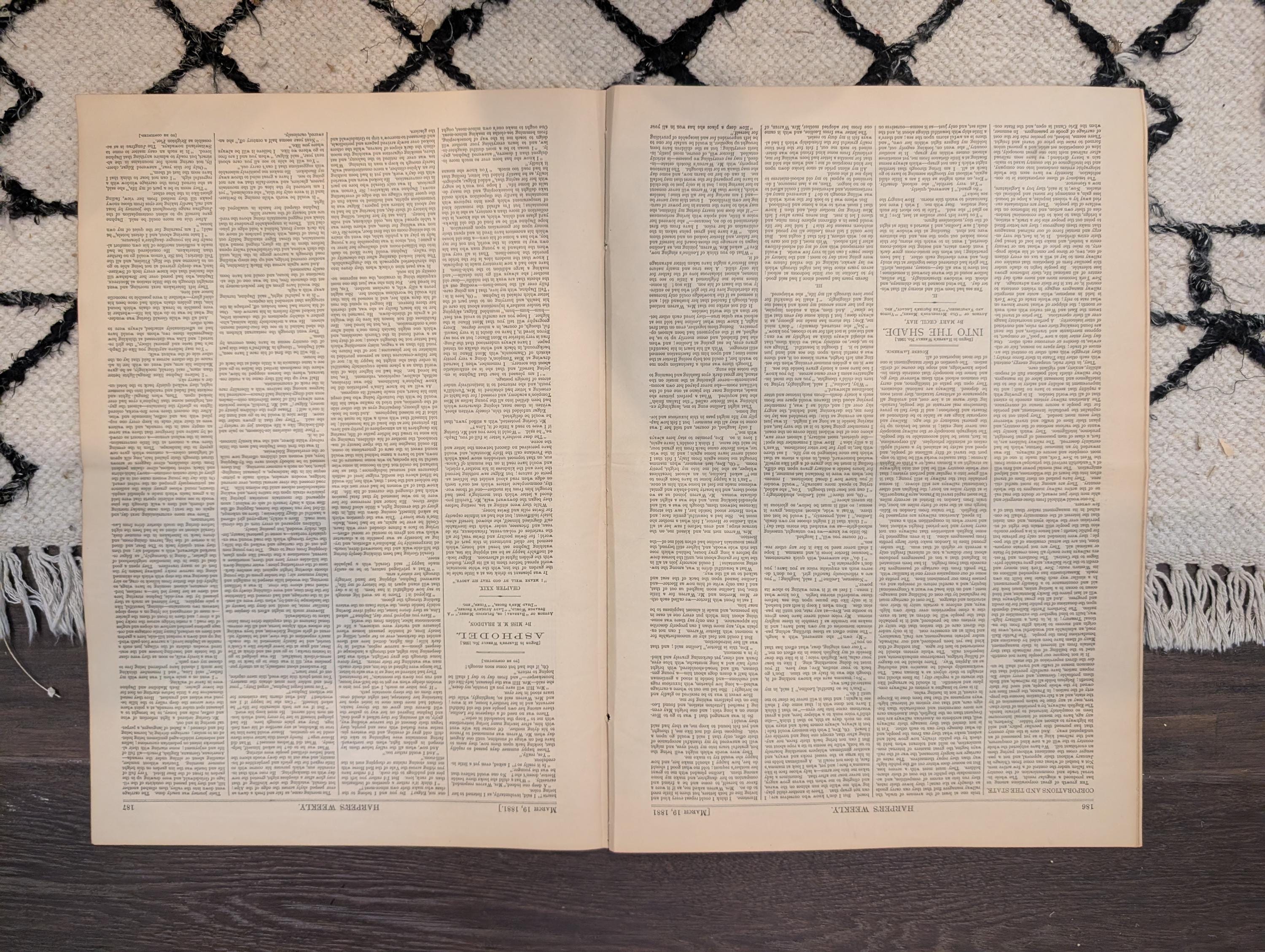 1881 Garfield Inauguration Centerfold, Nast Grant Central Park — Mar 19