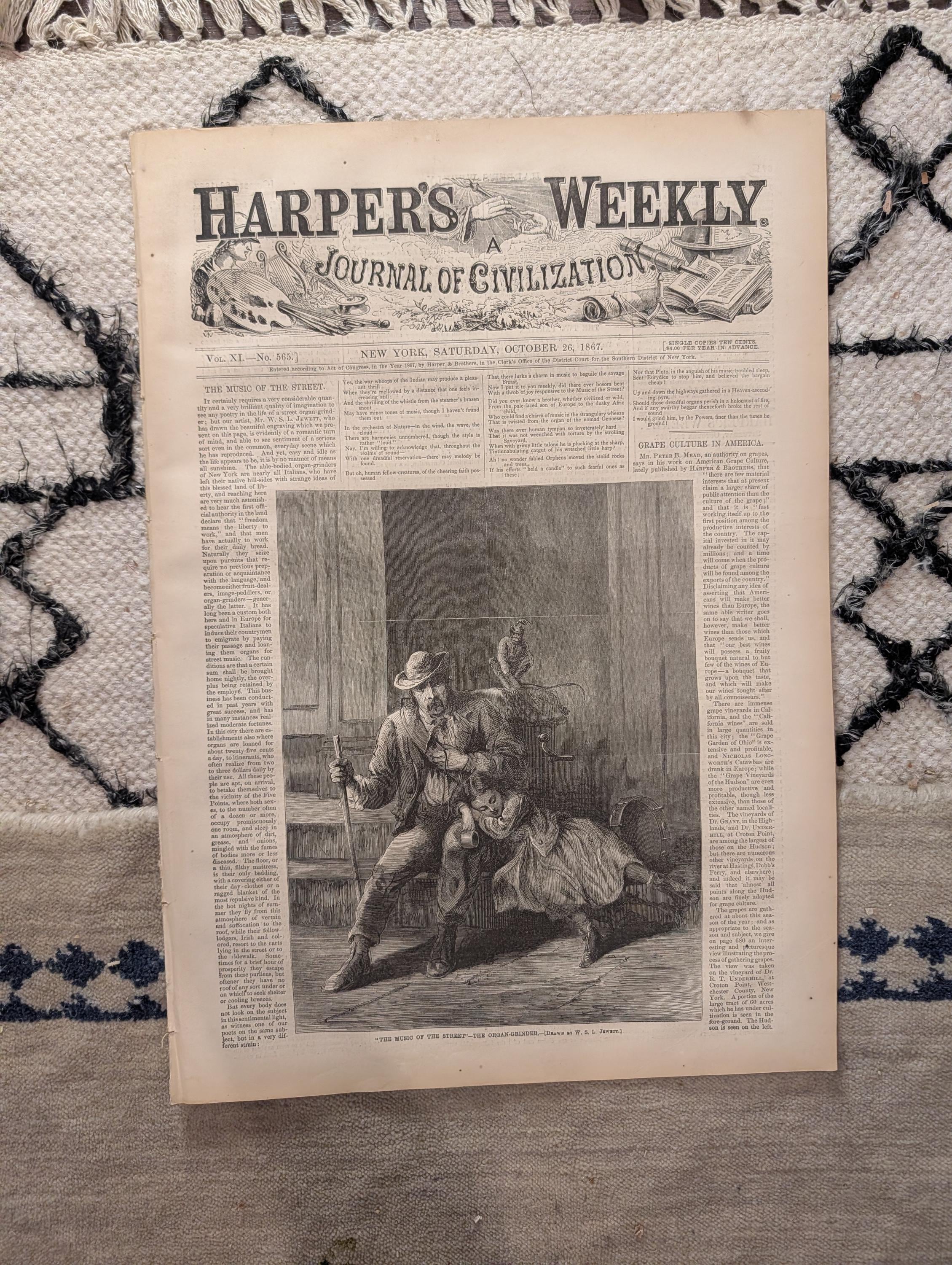 1867 Baseball Champion Nine Morrisania, San Francisco, Suez Canal — Oct 26