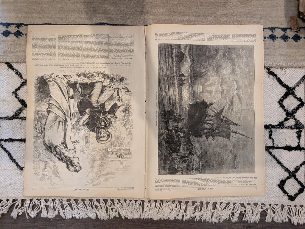 1872 Horace Greeley Portrait Harper's Weekly Dec 21 Nast Centerfold