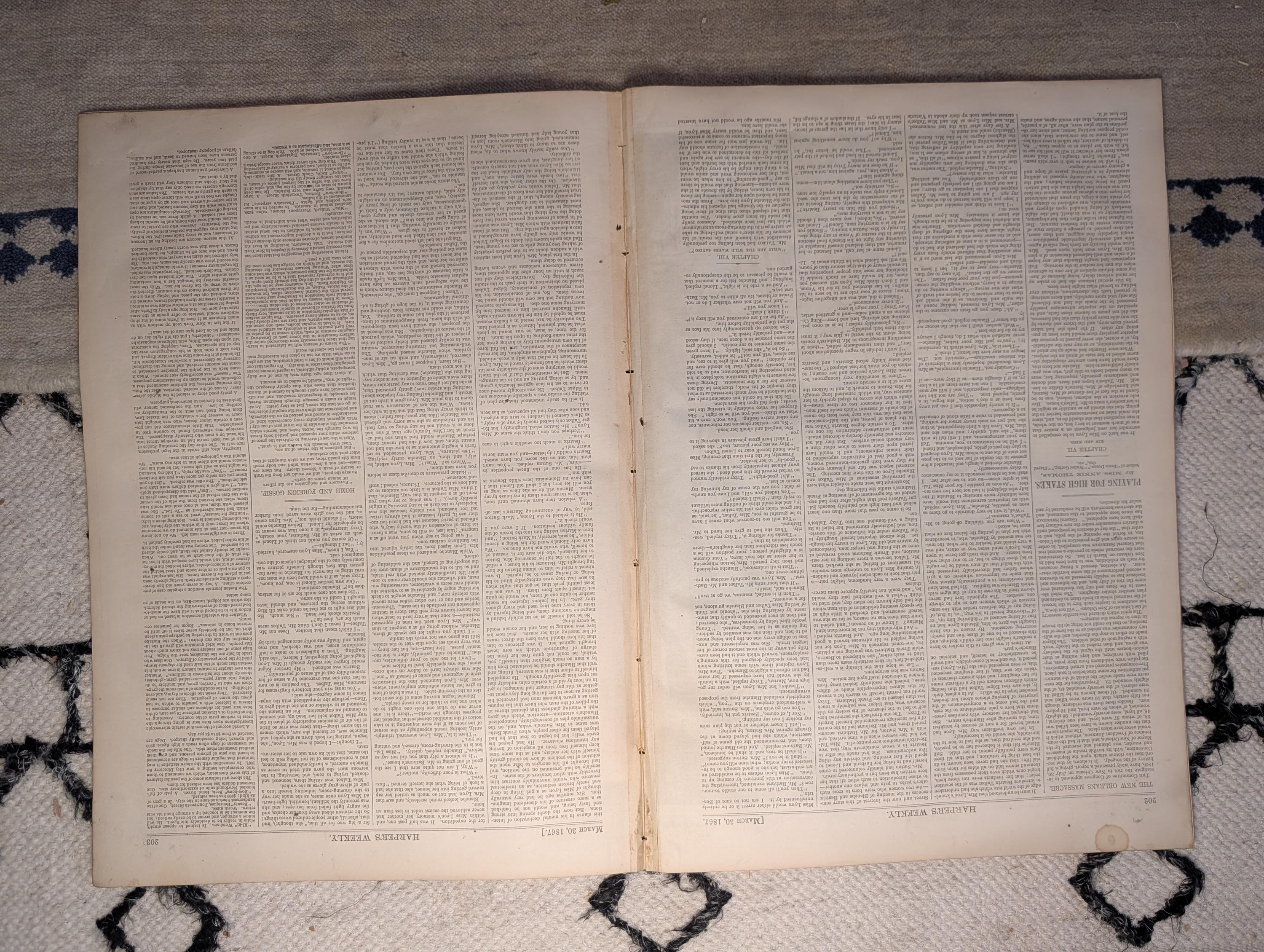 1867 Nast "Amphitheatrum Johnsonianum," Freedmen's Schools Atlanta — Mar 30