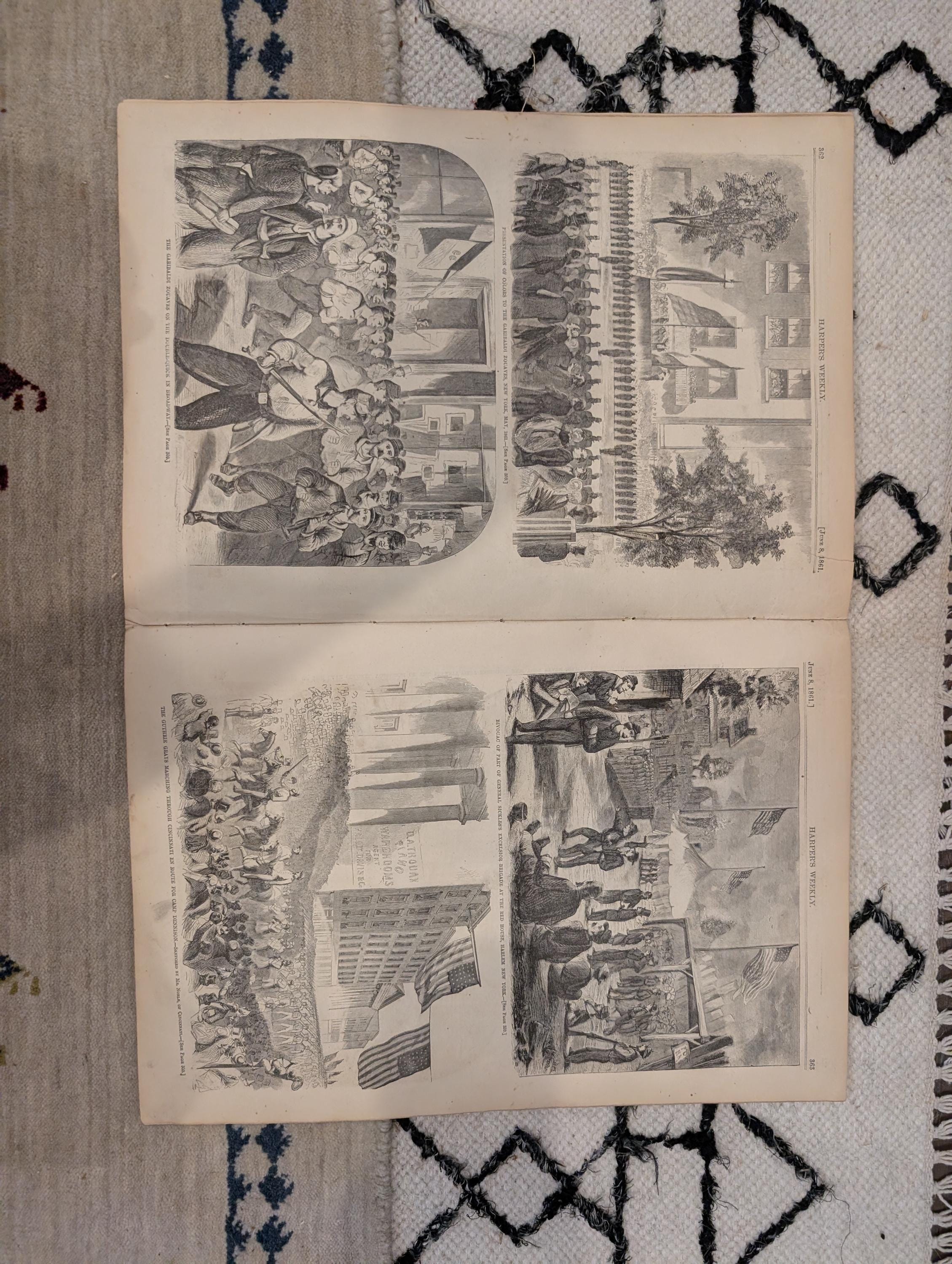 1861 Winslow Homer Long Bridge Harper's Weekly June 08 Ellsworth Zouaves