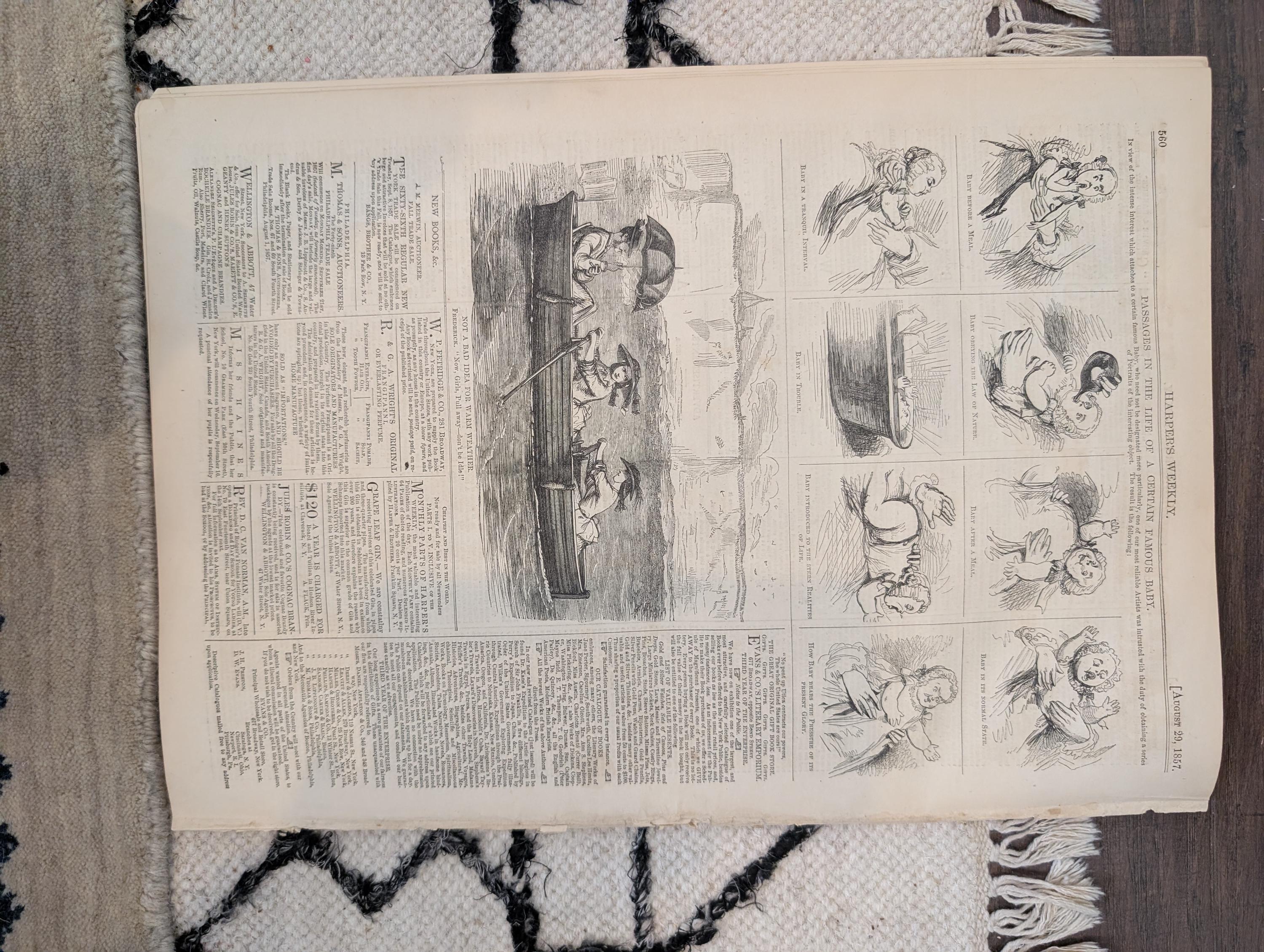 1857 Dr. Livingstone Africa Harper's Weekly August 29 Broadway New York City