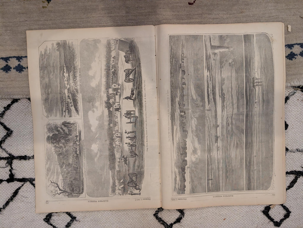 1861 Civil War Florida Harper's Weekly Dec 07 Battle of Belmont Ram Manassas