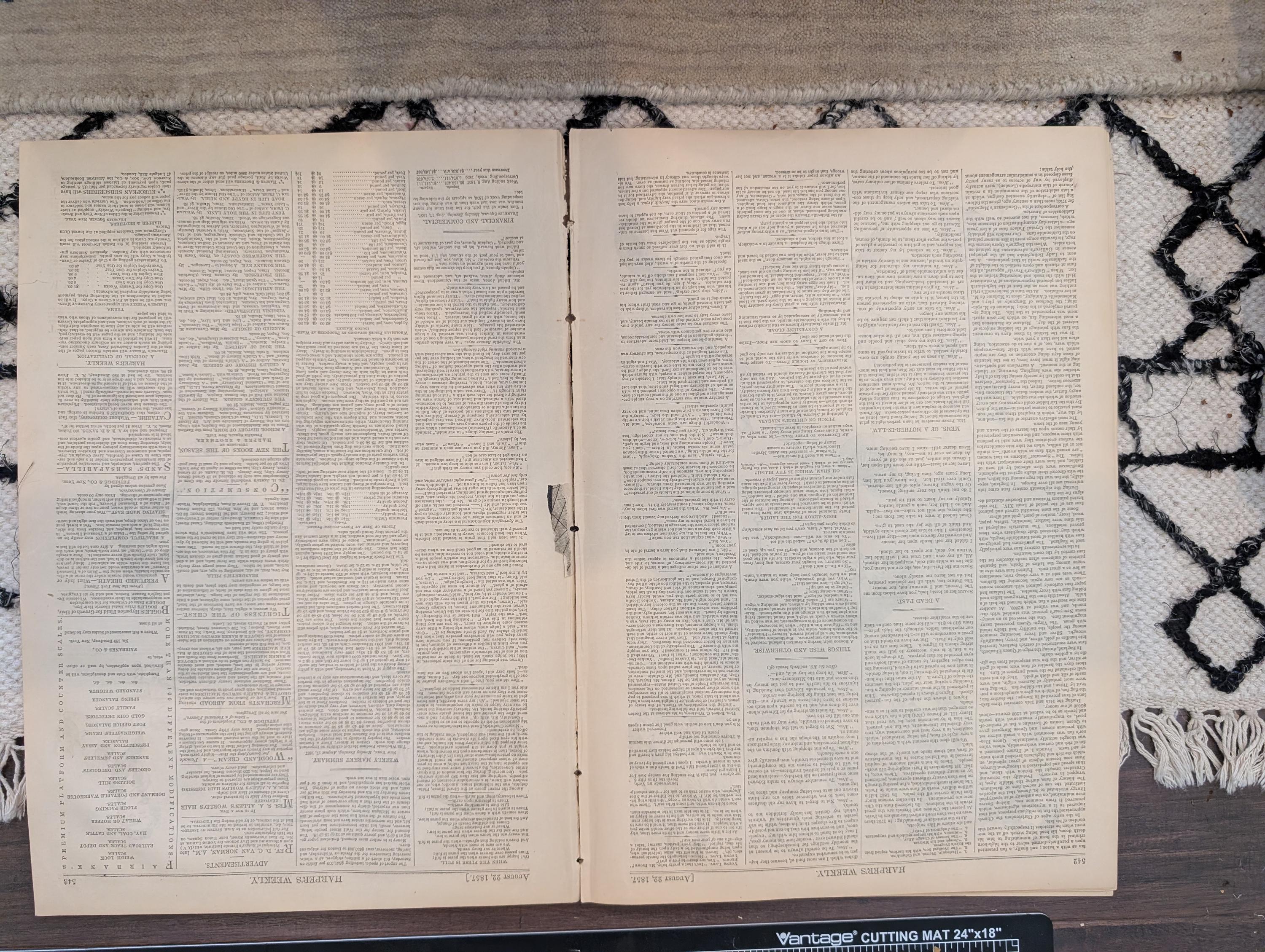1857 Washington Territory Frontier Harper's Weekly August 22 White Mountains
