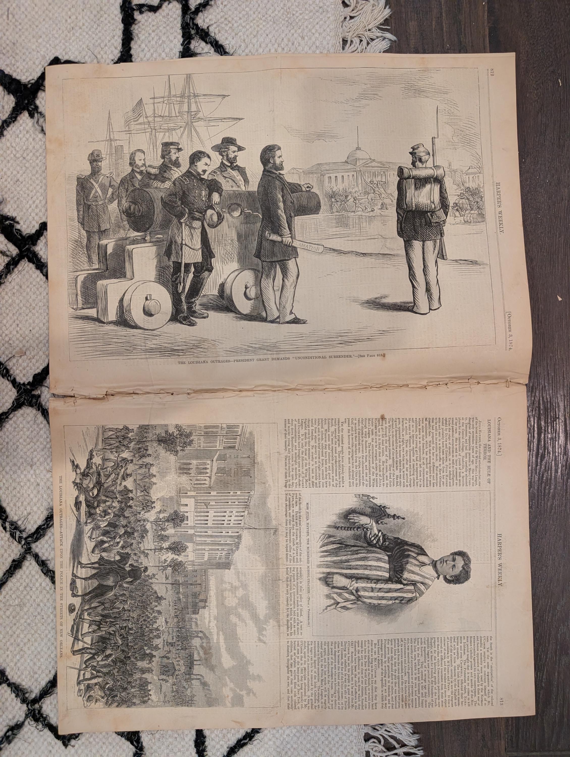 1874 Florida Alligators, Louisiana Outrages, Iceland Millennium — Oct 3